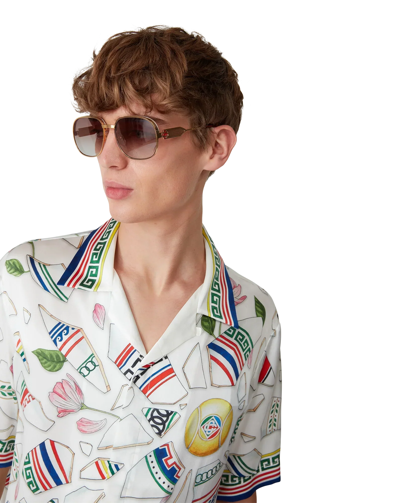Le Vase Brise Short Sleeve Silk Shirt | Casablanca Paris | Image 5
