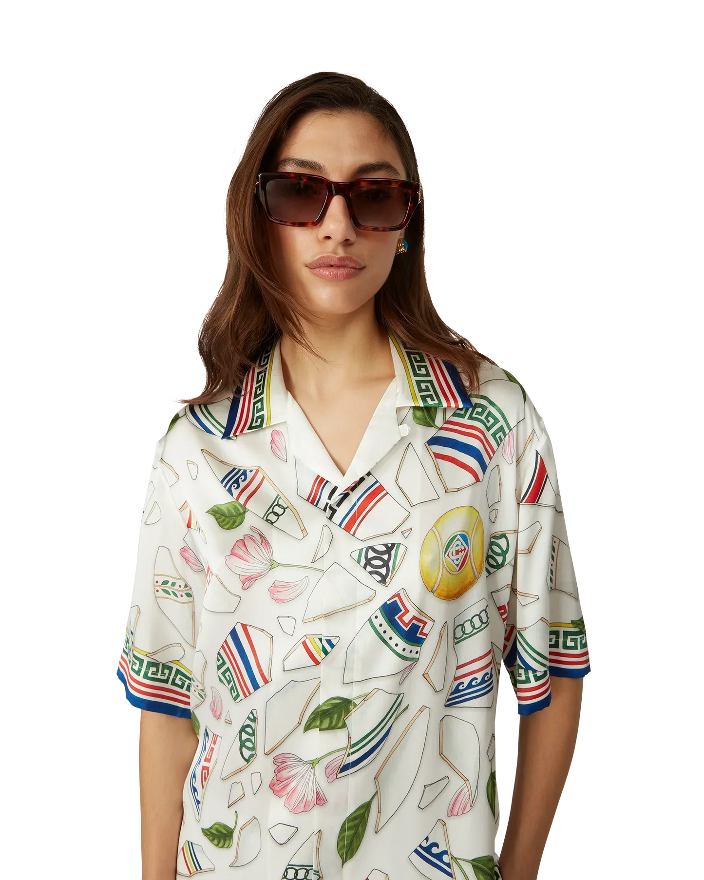 Le Vase Brise Short Sleeve Silk Shirt | Casablanca Paris | Image 5