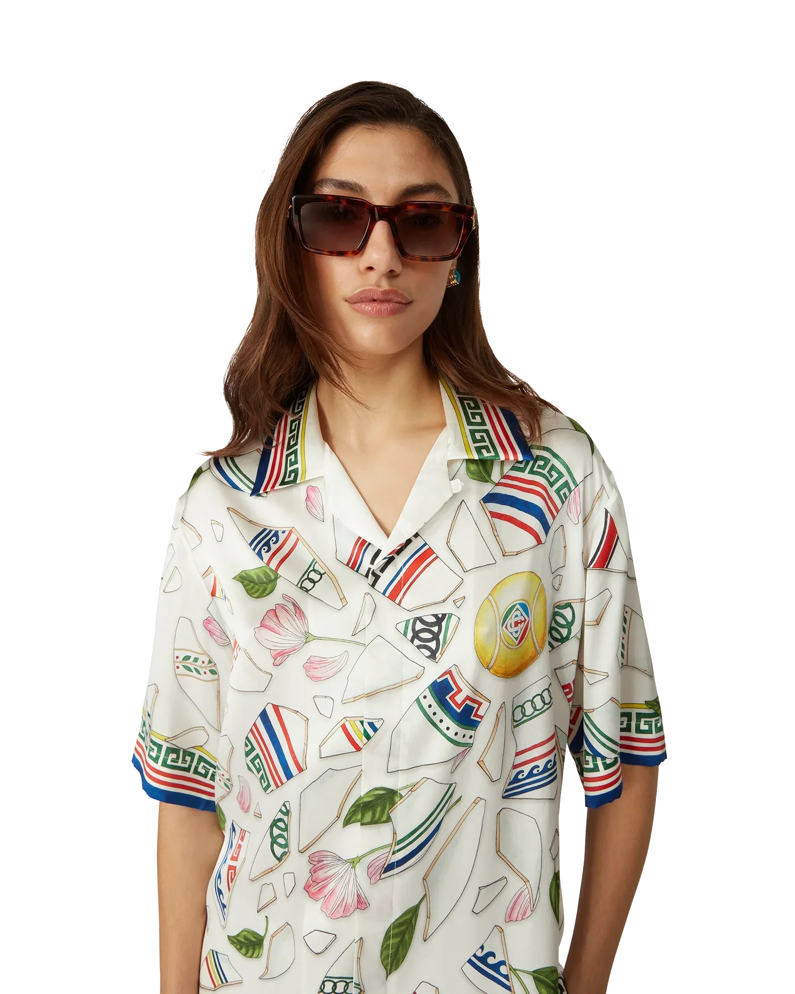 Le Vase Brise Short Sleeve Silk Shirt | Casablanca Paris | Image 5