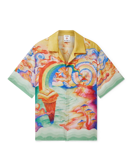 Nature's Teacher Short Sleeve Silk Shirt | Casablanca Paris | Image 1