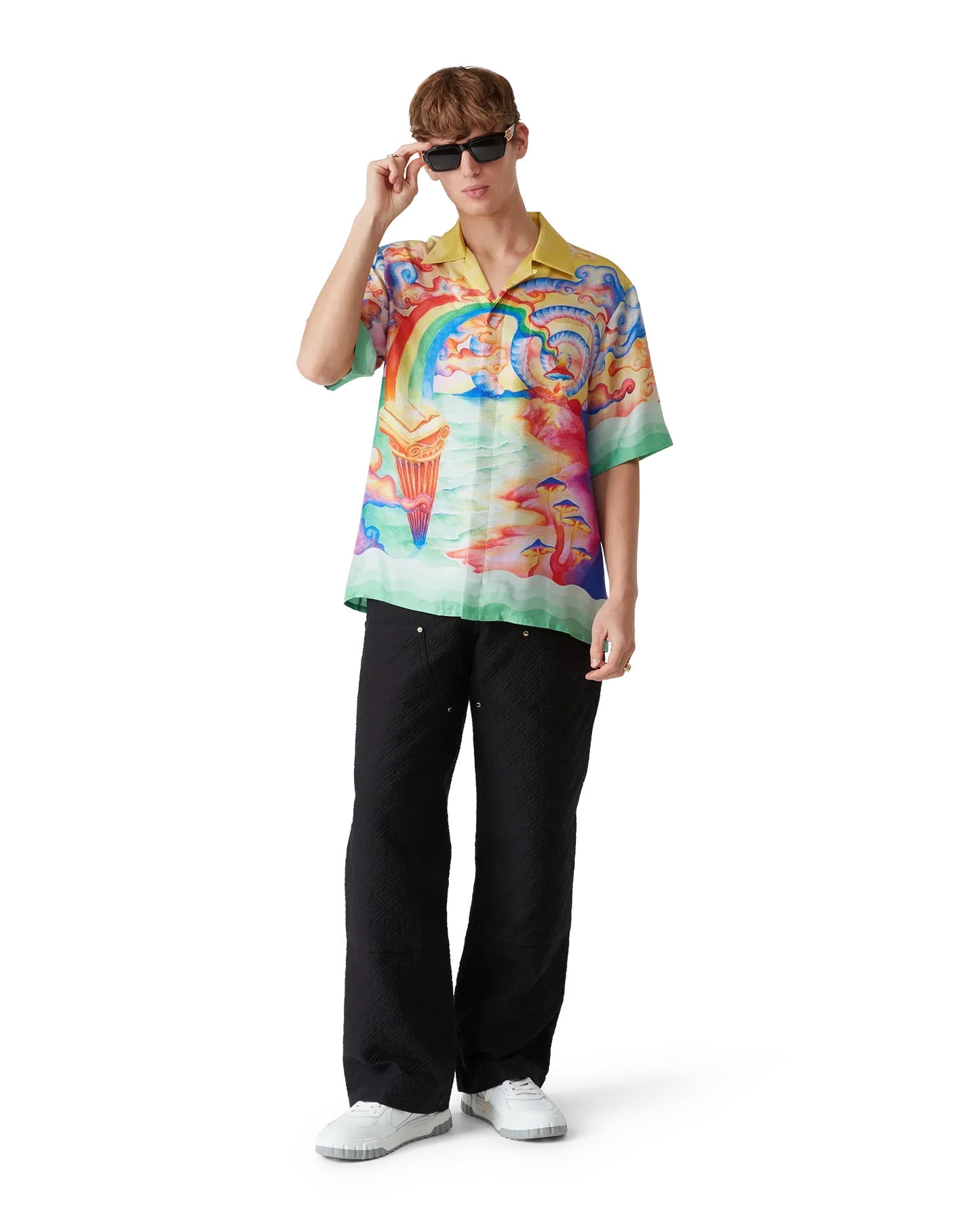 Nature's Teacher Short Sleeve Silk Shirt | Casablanca Paris | Image 2