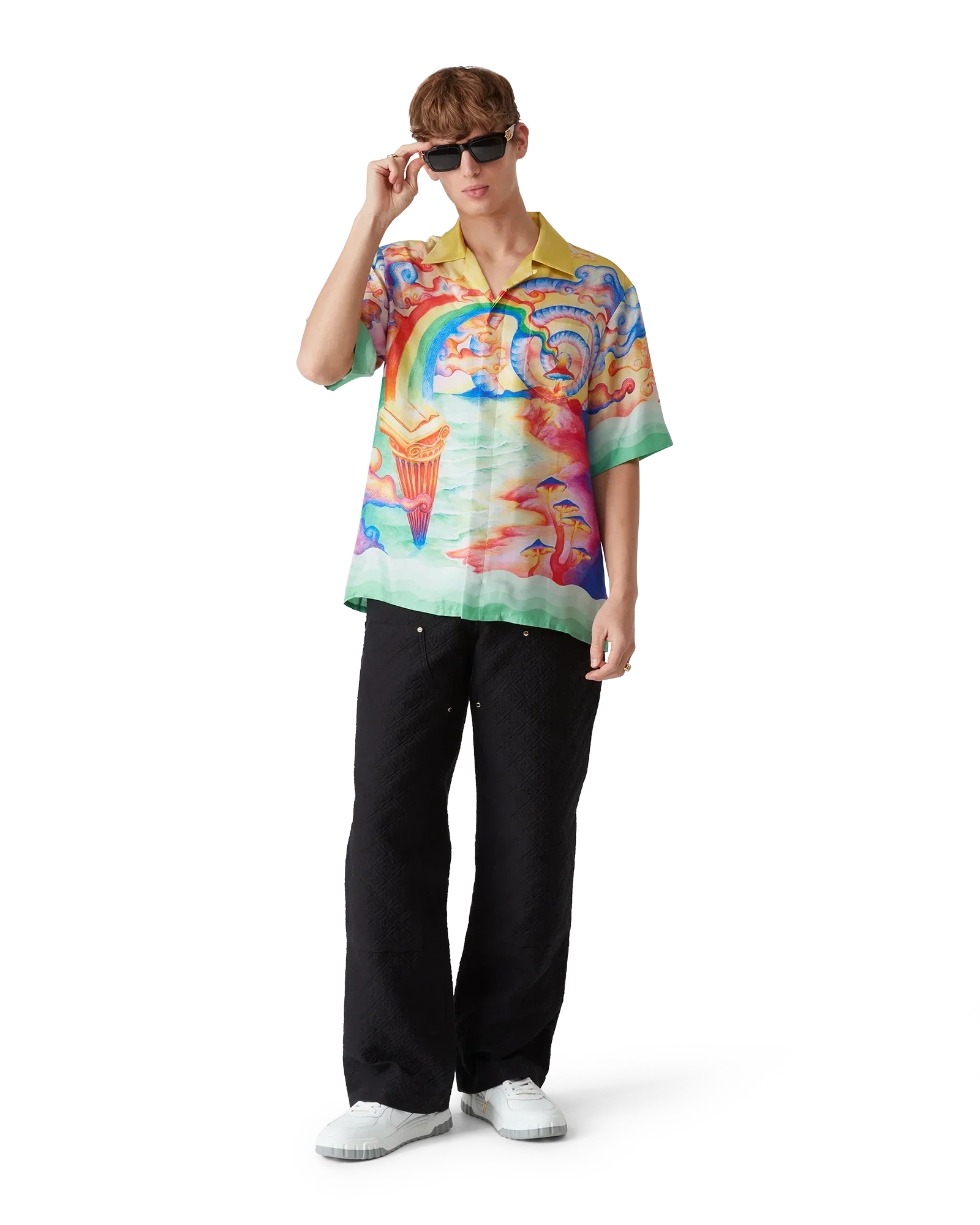 Nature's Teacher Short Sleeve Silk Shirt | Casablanca Paris | Image 2