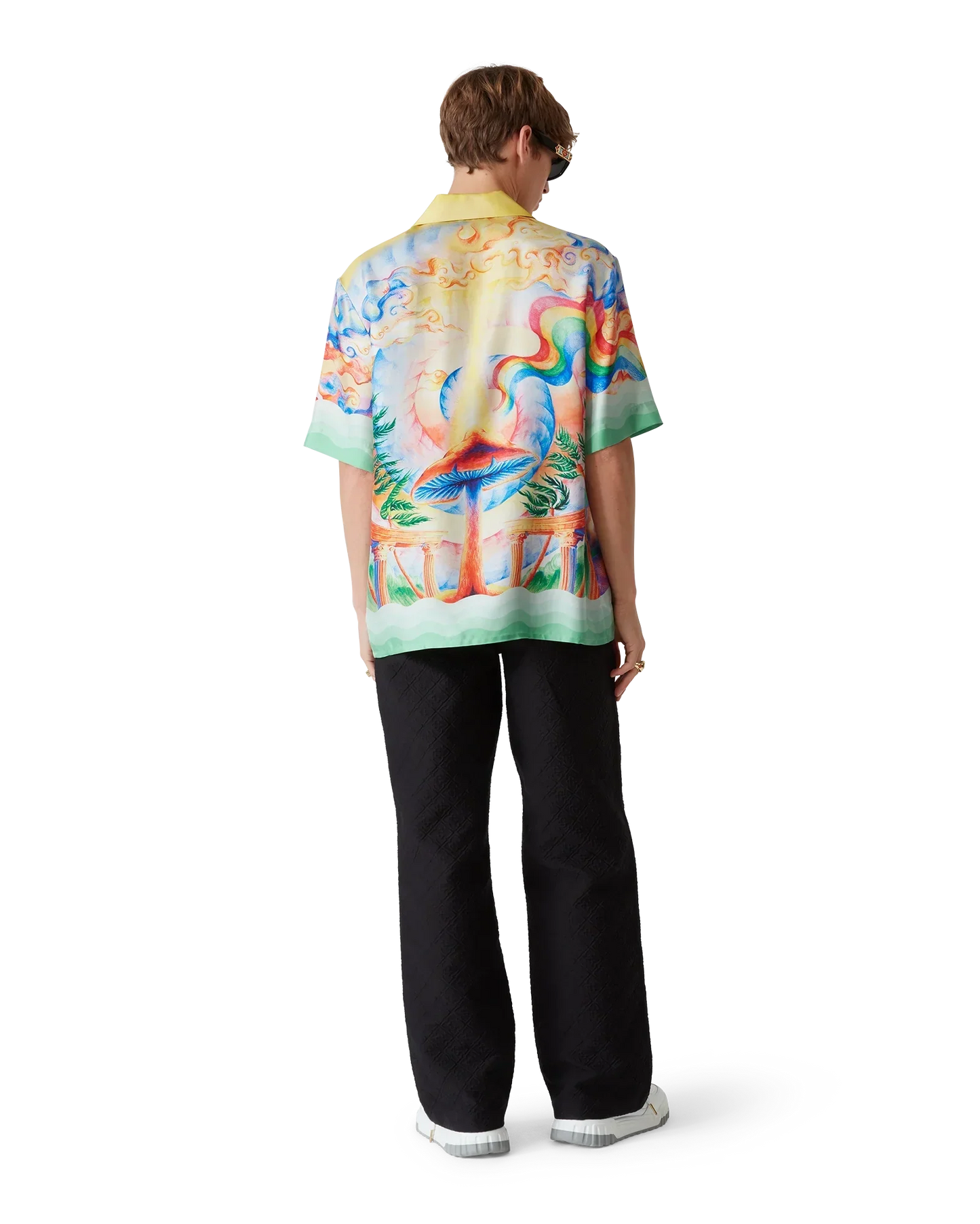 Nature's Teacher Short Sleeve Silk Shirt | Casablanca Paris | Image 3