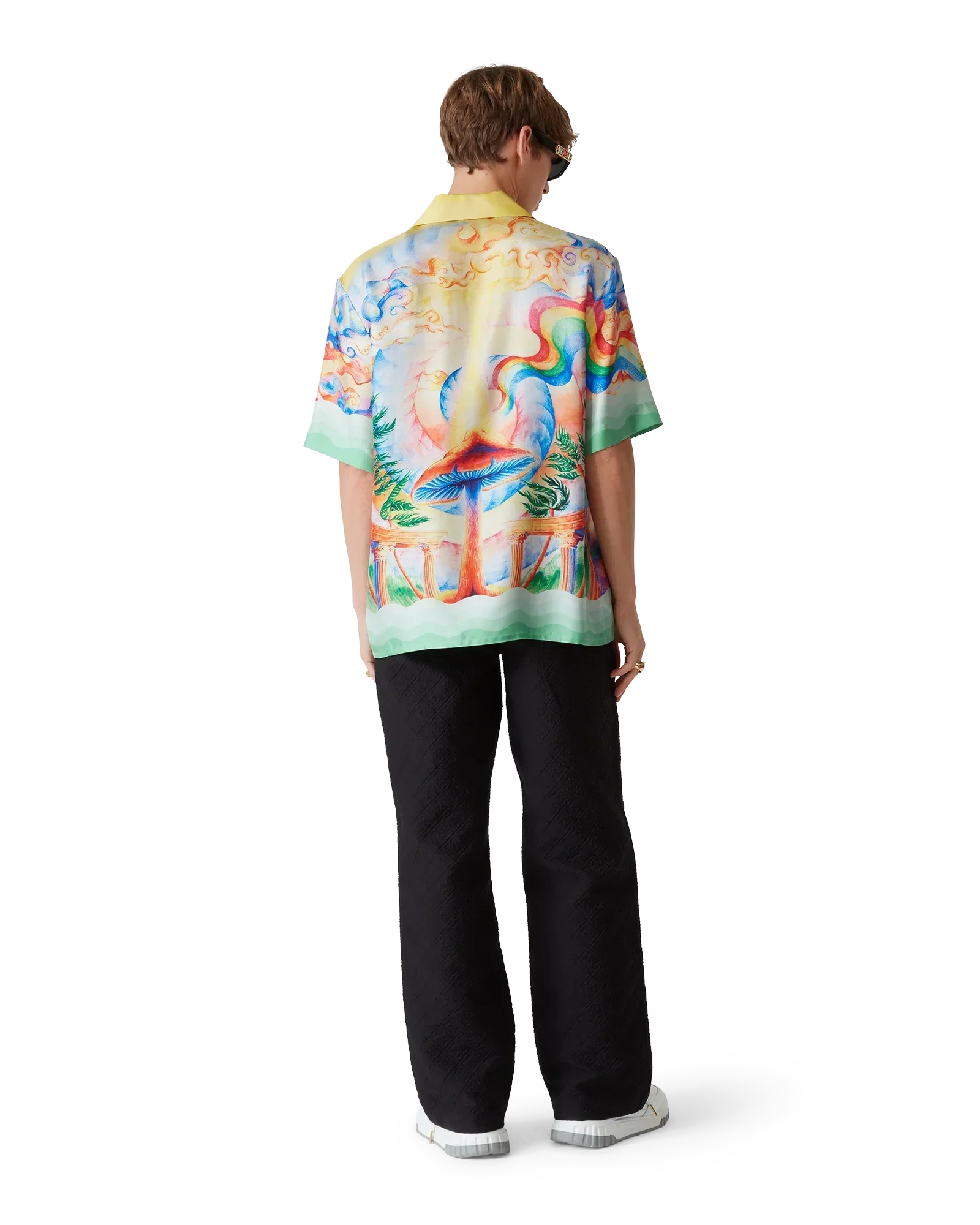 Nature's Teacher Short Sleeve Silk Shirt | Casablanca Paris | Image 3