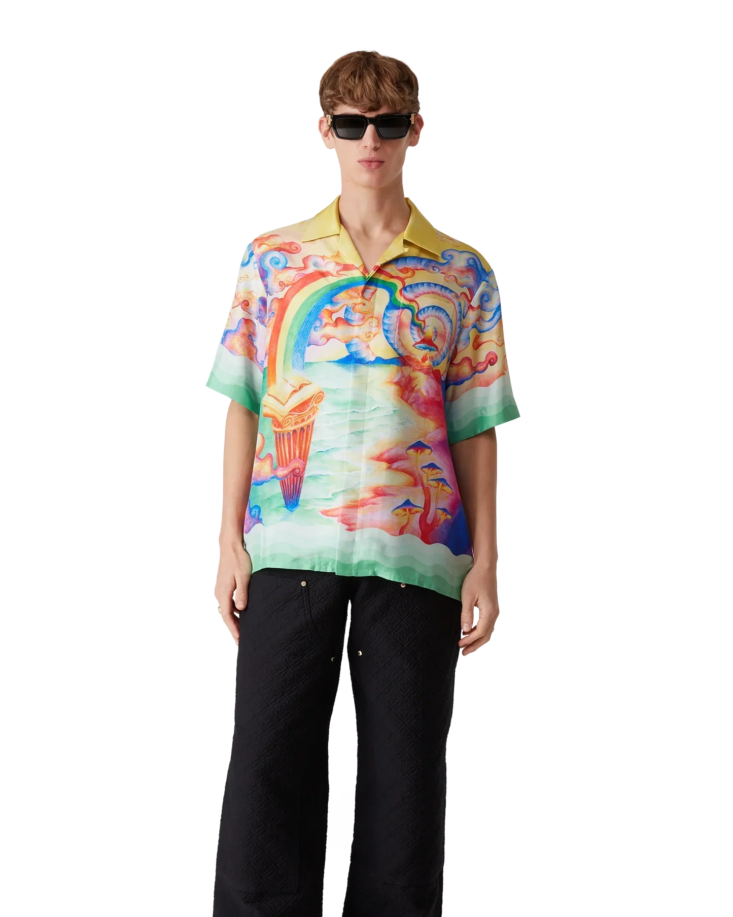 Nature's Teacher Short Sleeve Silk Shirt | Casablanca Paris | Image 4