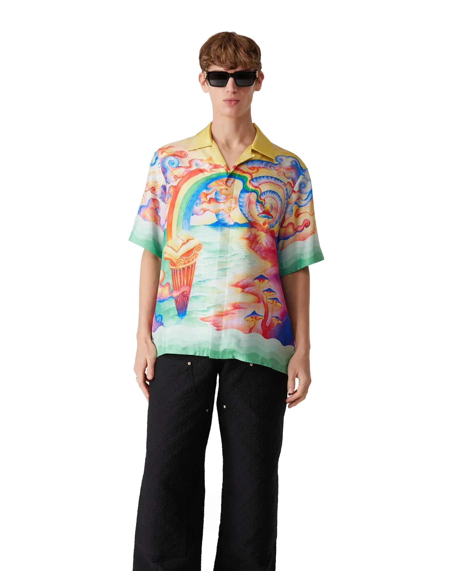 Nature's Teacher Short Sleeve Silk Shirt | Casablanca Paris | Image 4