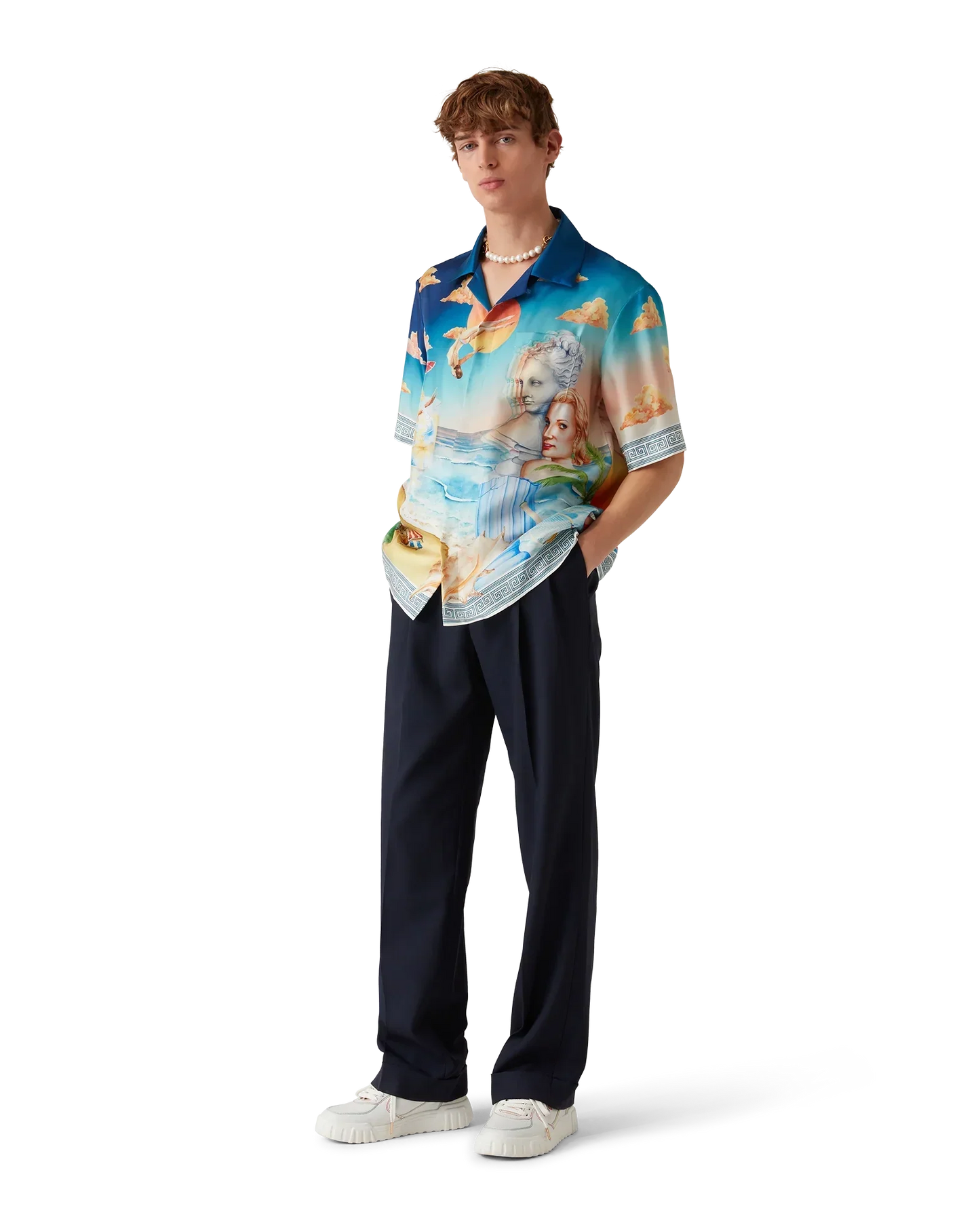 Le Plongeon Short Sleeve Silk Shirt | Casablanca Paris | Image 2