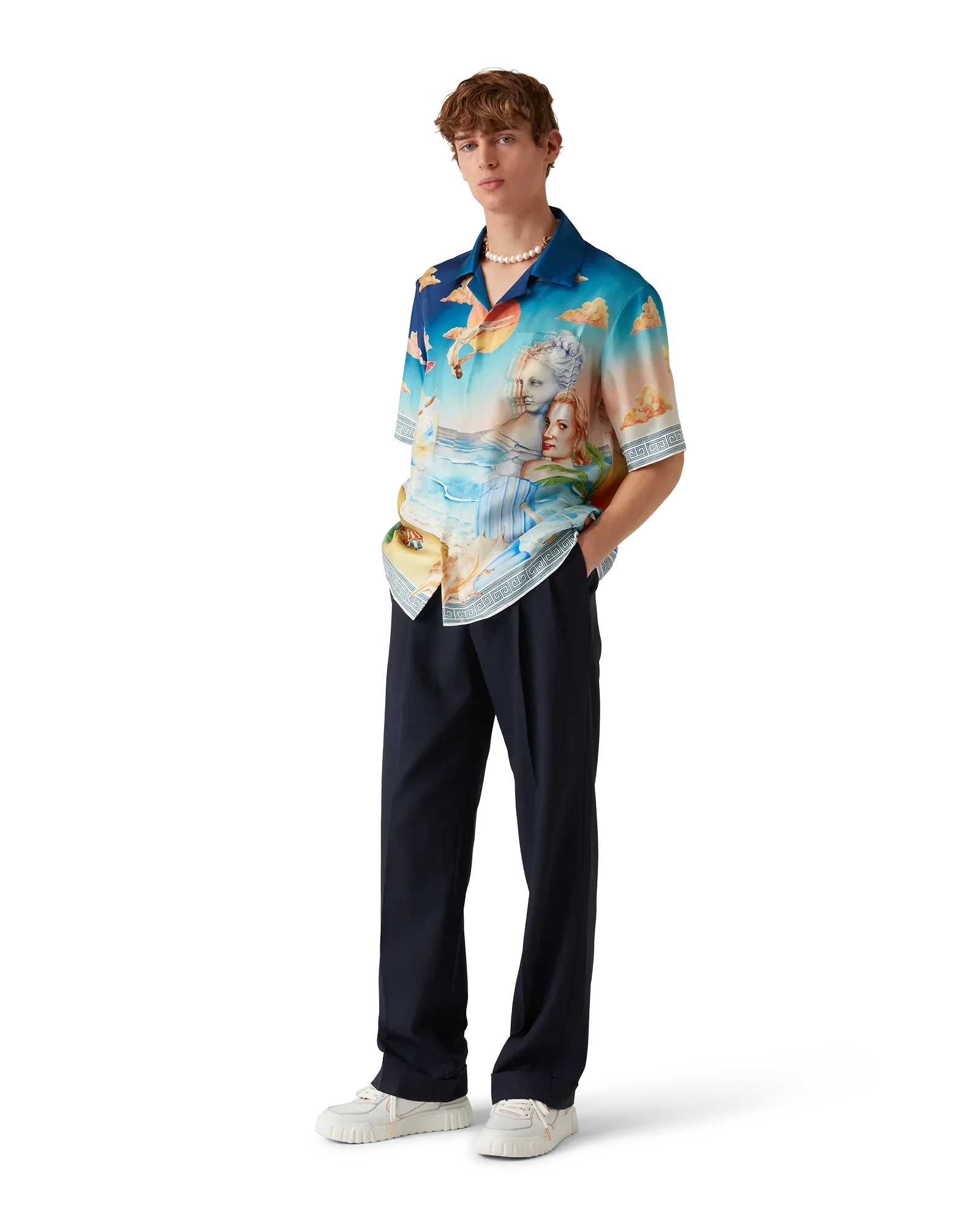 Le Plongeon Short Sleeve Silk Shirt | Casablanca Paris | Image 2