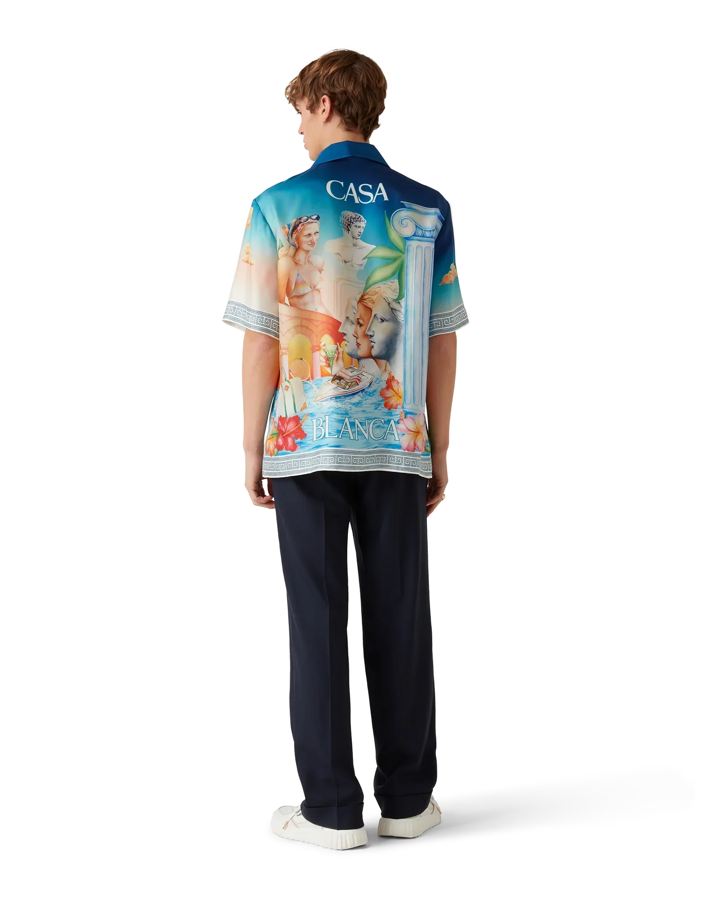Le Plongeon Short Sleeve Silk Shirt | Casablanca Paris | Image 3