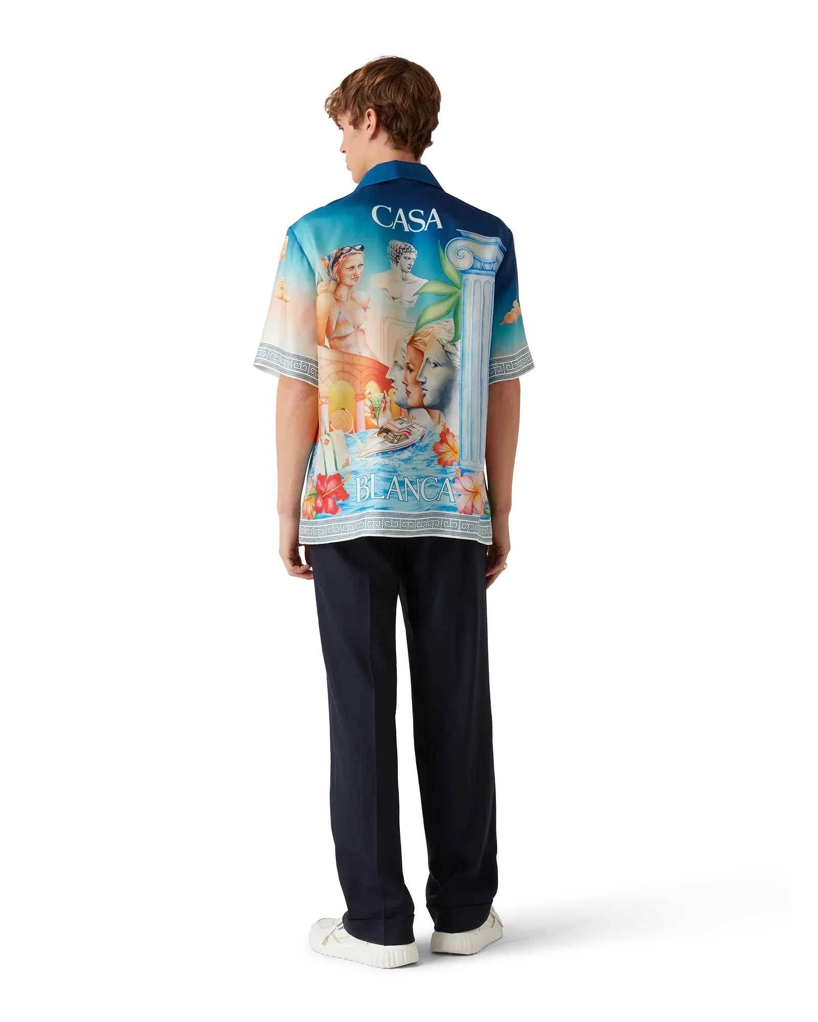 Le Plongeon Short Sleeve Silk Shirt | Casablanca Paris | Image 3
