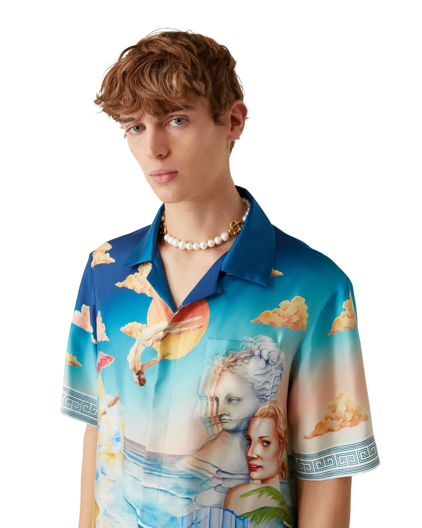 Le Plongeon Short Sleeve Silk Shirt | Casablanca Paris | Image 4