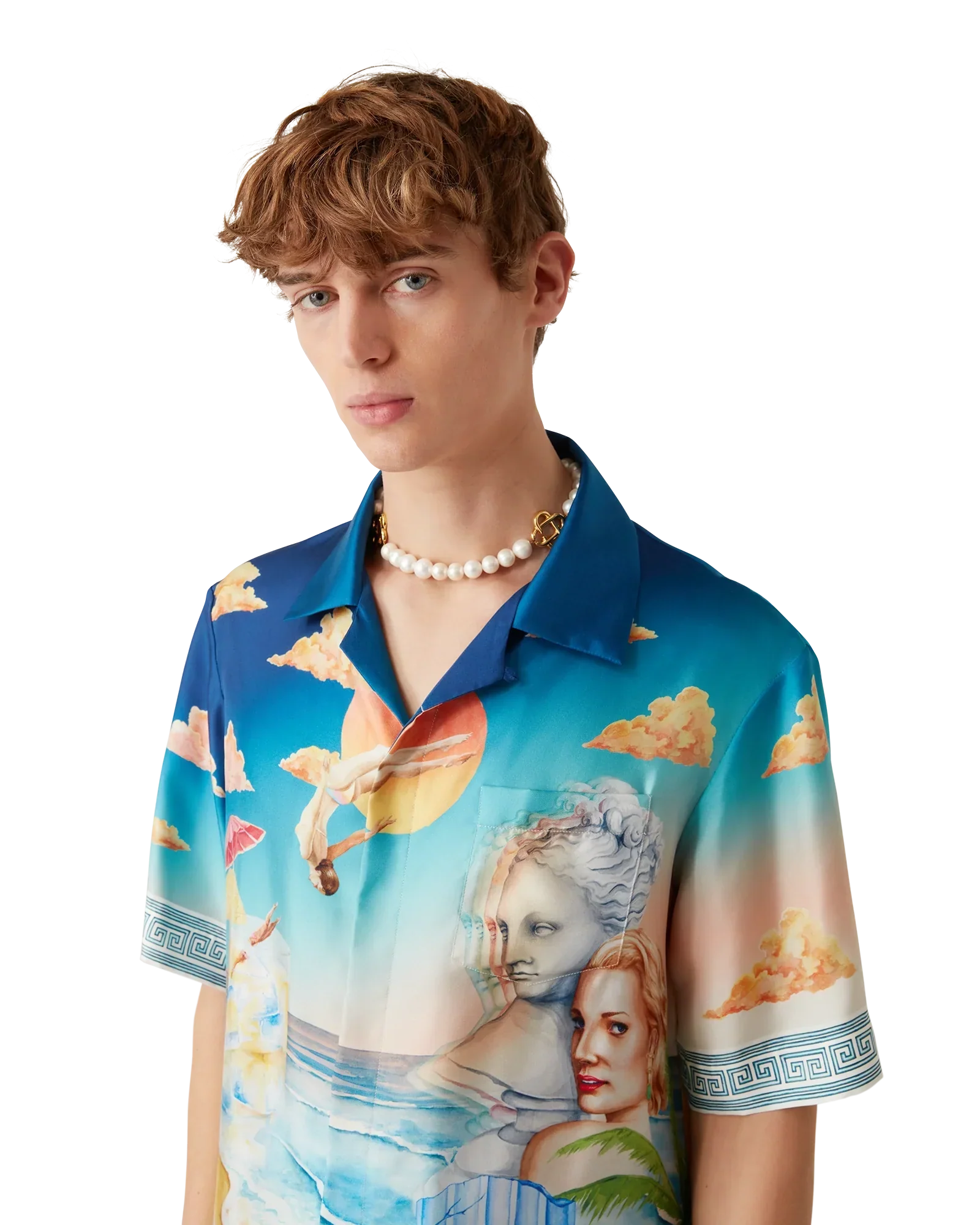 Le Plongeon Short Sleeve Silk Shirt | Casablanca Paris | Image 4