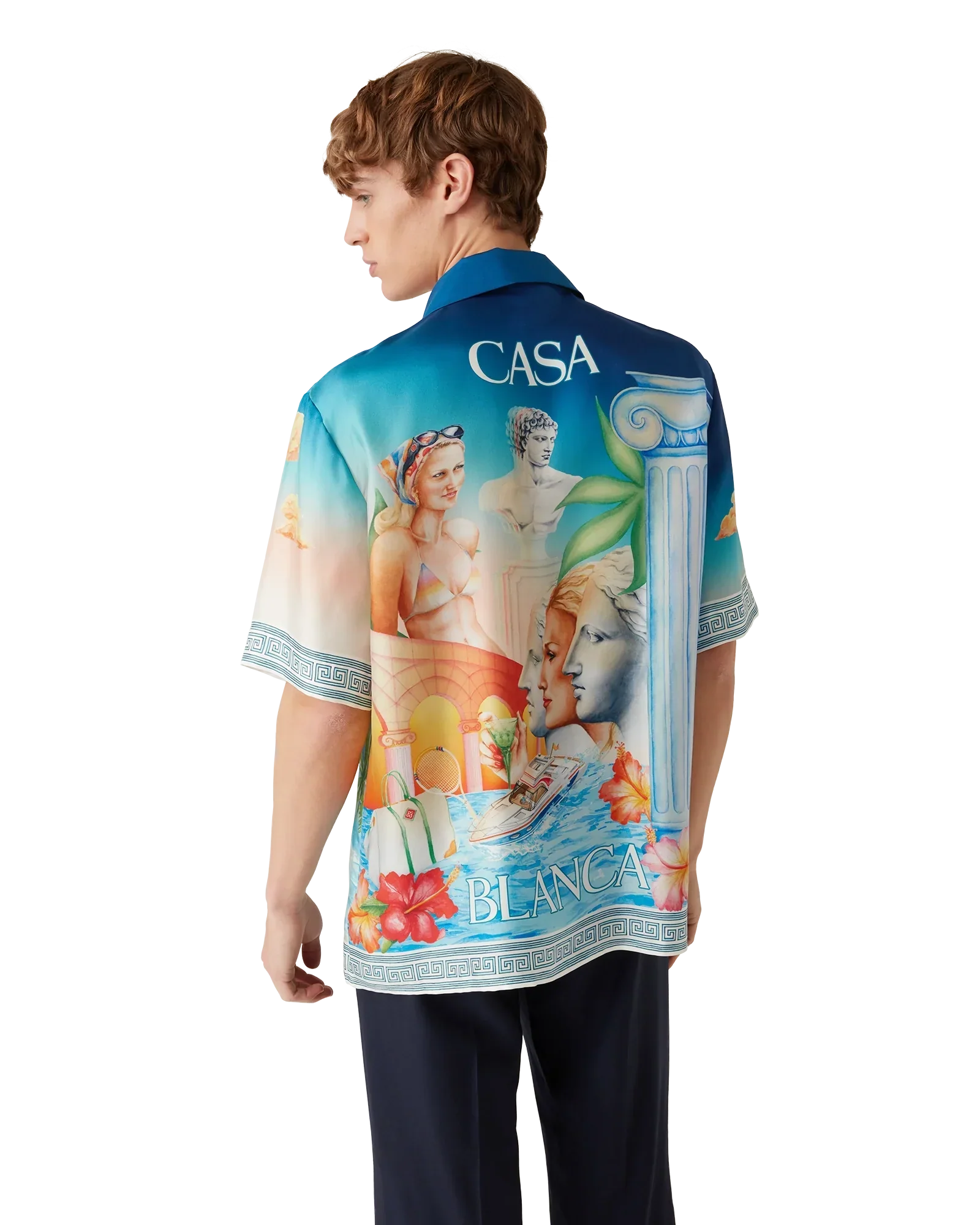 Le Plongeon Short Sleeve Silk Shirt | Casablanca Paris | Image 5