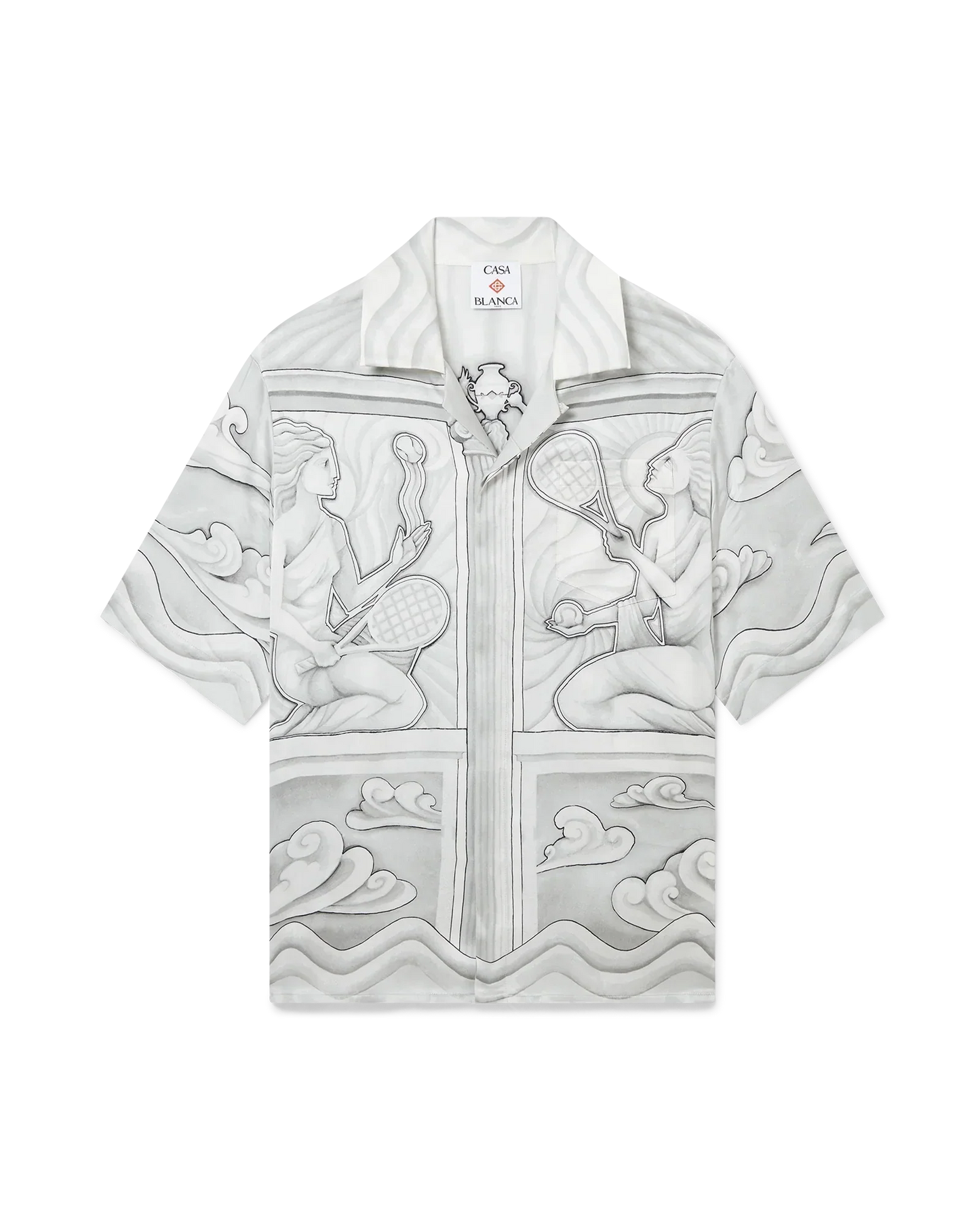 Sacred Stone Short Sleeve Silk Shirt | Casablanca Paris | Image 1