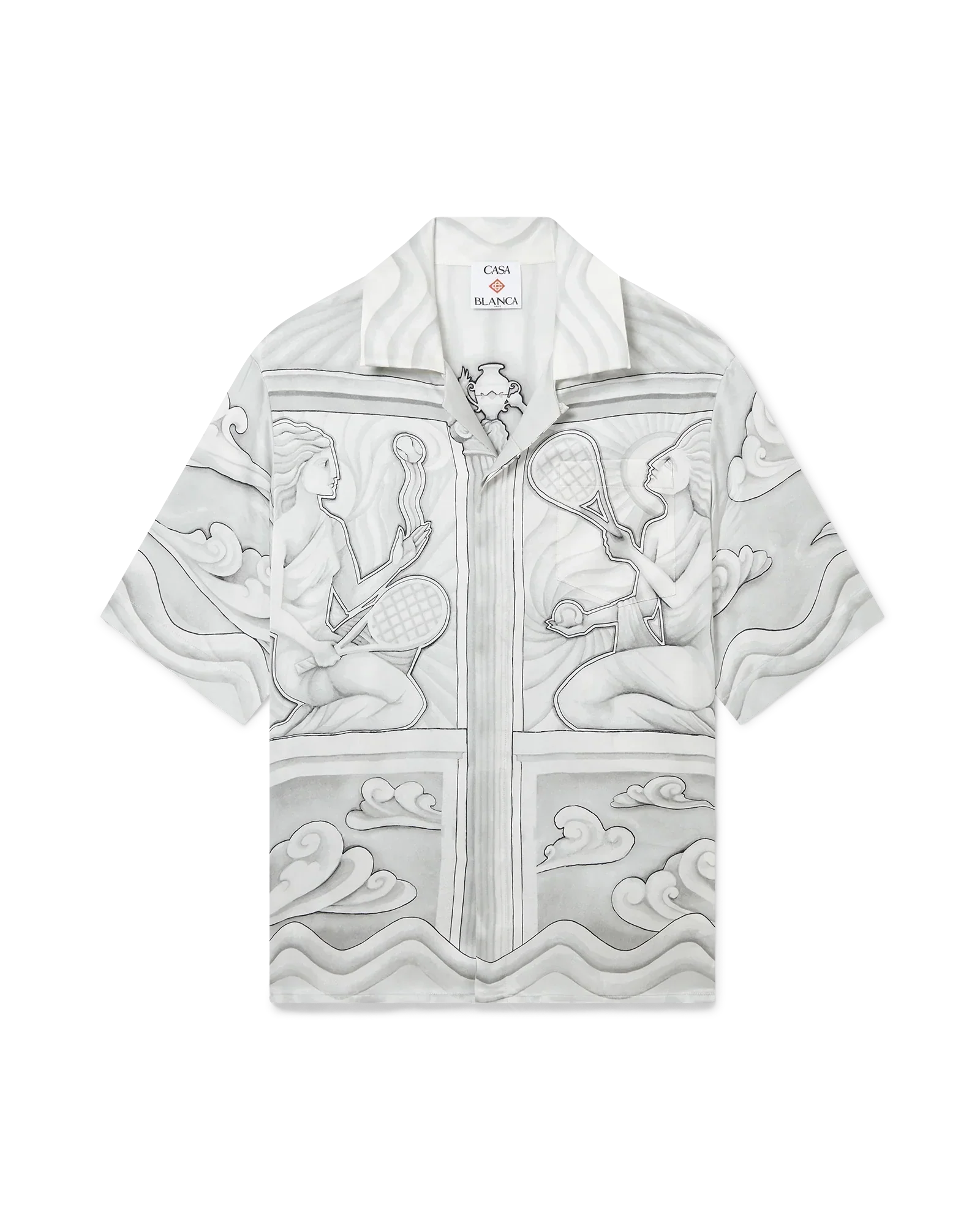 Sacred Stone Short Sleeve Silk Shirt | Casablanca Paris | Image 1