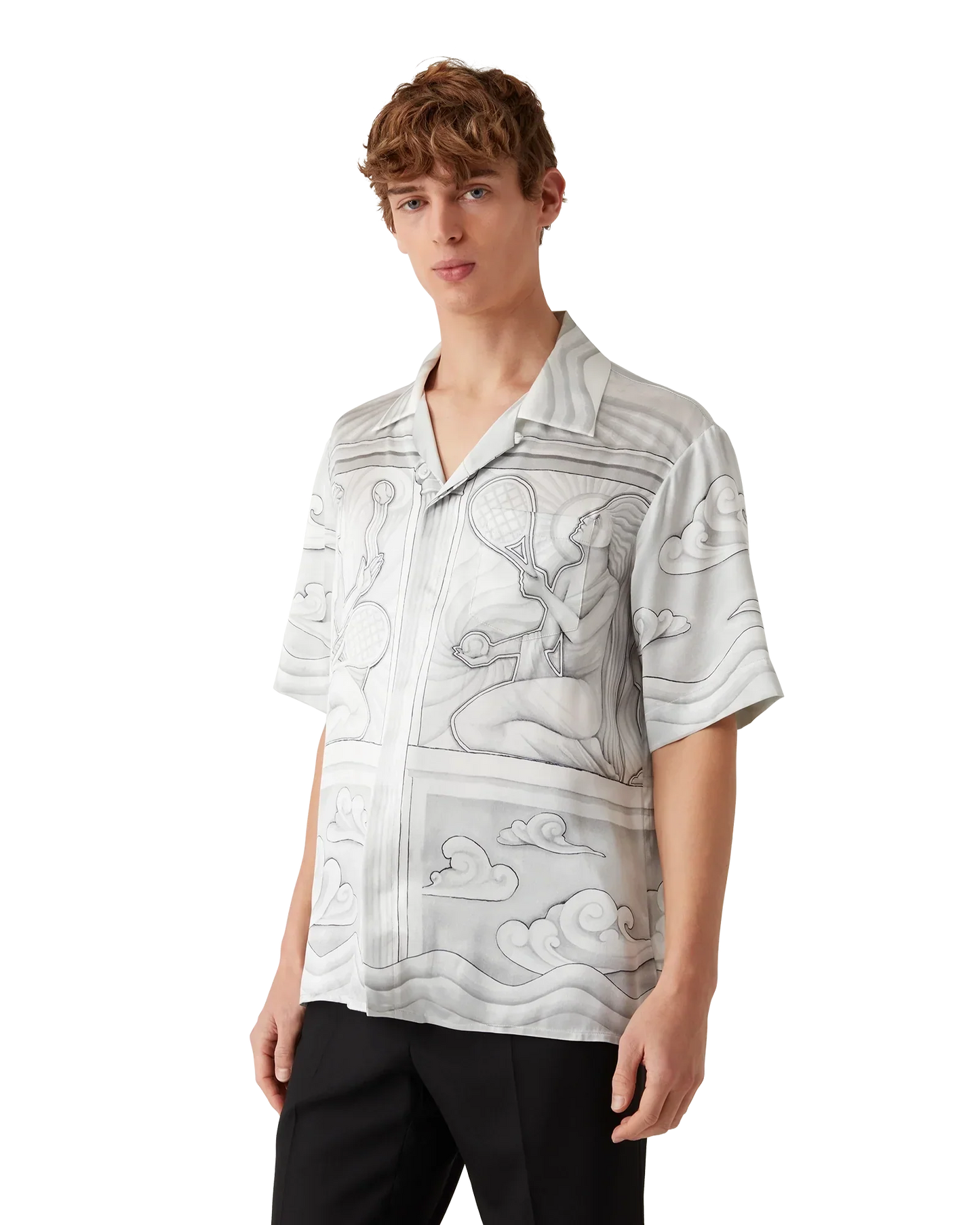 Sacred Stone Short Sleeve Silk Shirt | Casablanca Paris | Image 4