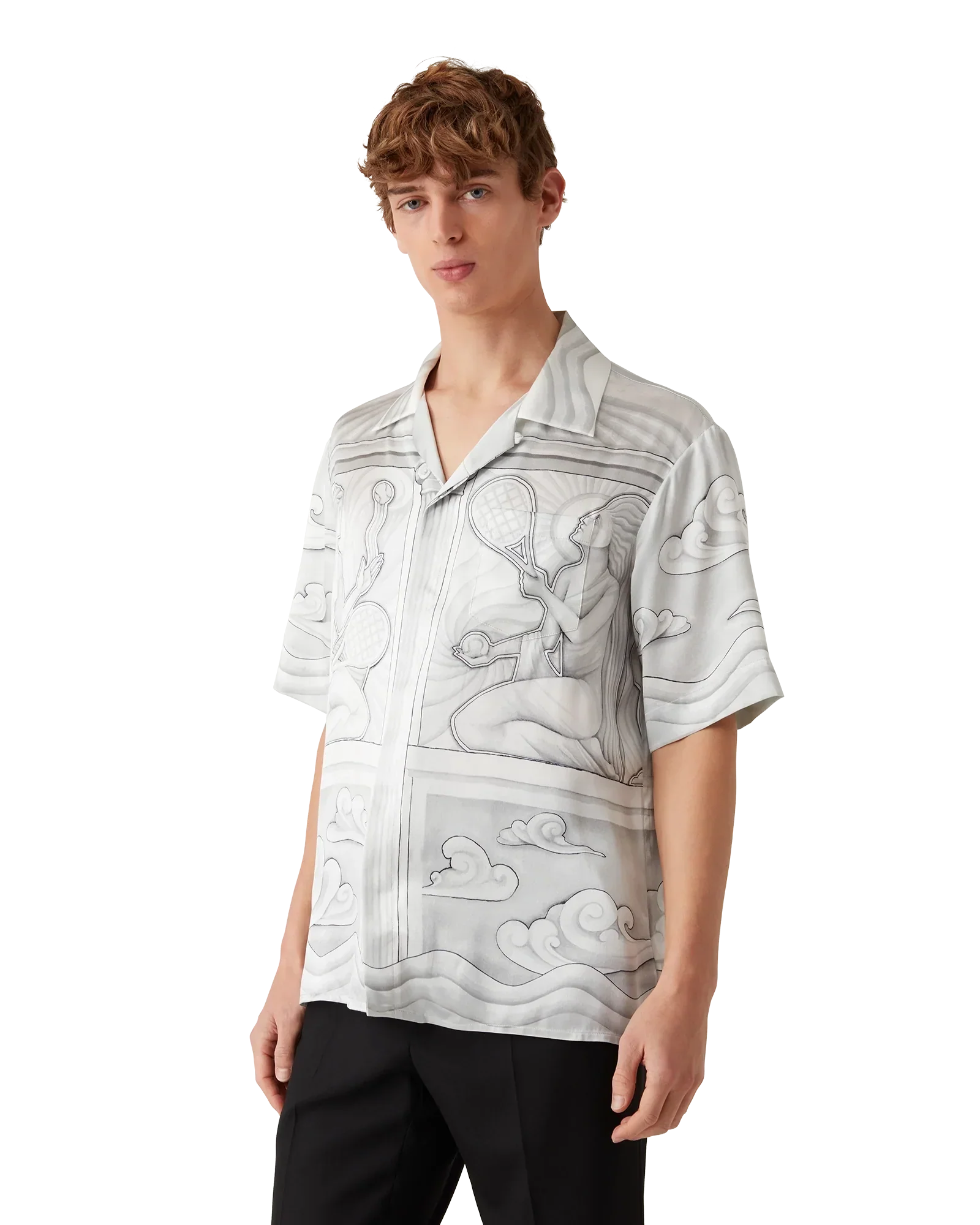 Sacred Stone Short Sleeve Silk Shirt | Casablanca Paris | Image 4