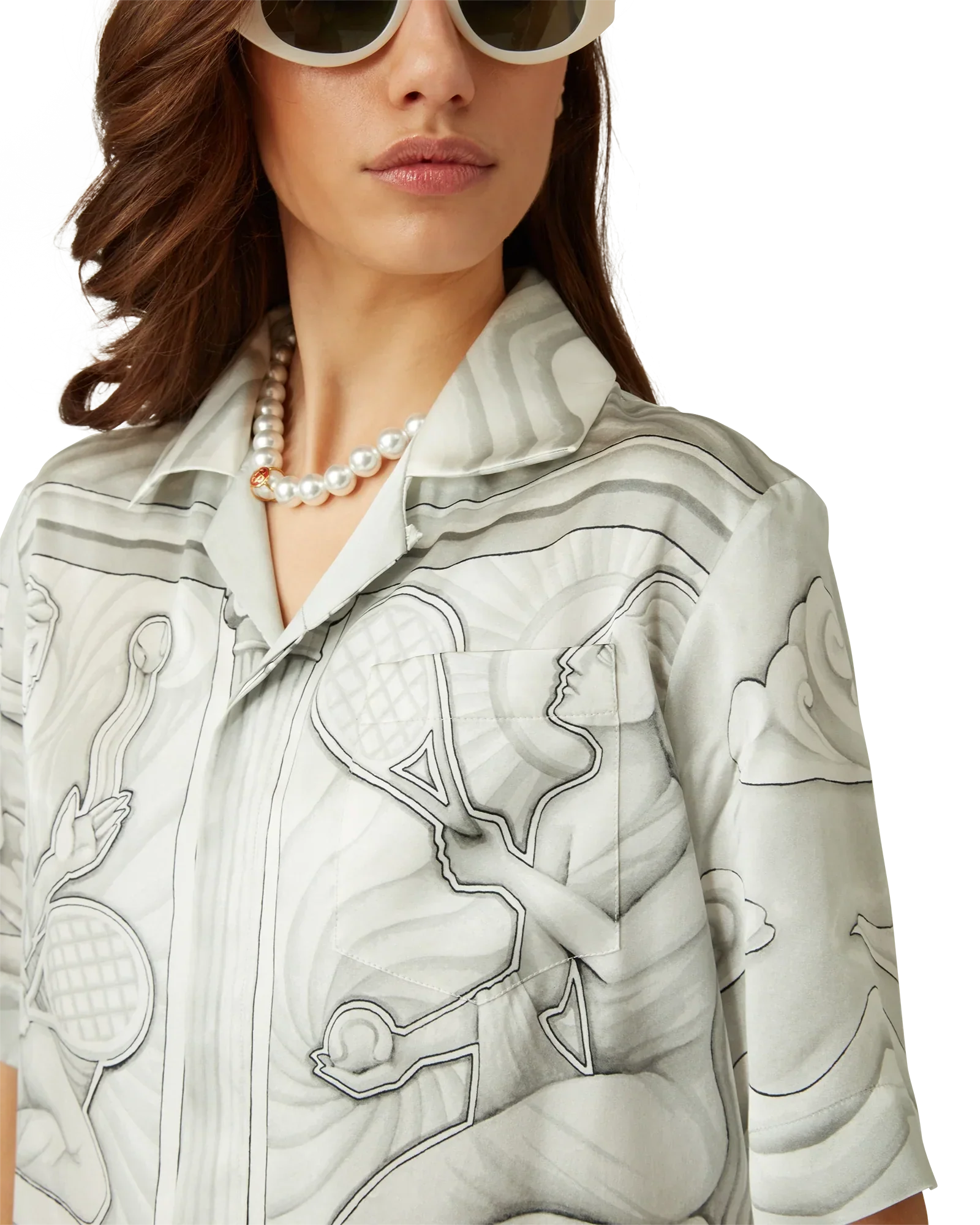 Sacred Stone Short Sleeve Silk Shirt | Casablanca Paris | Image 5