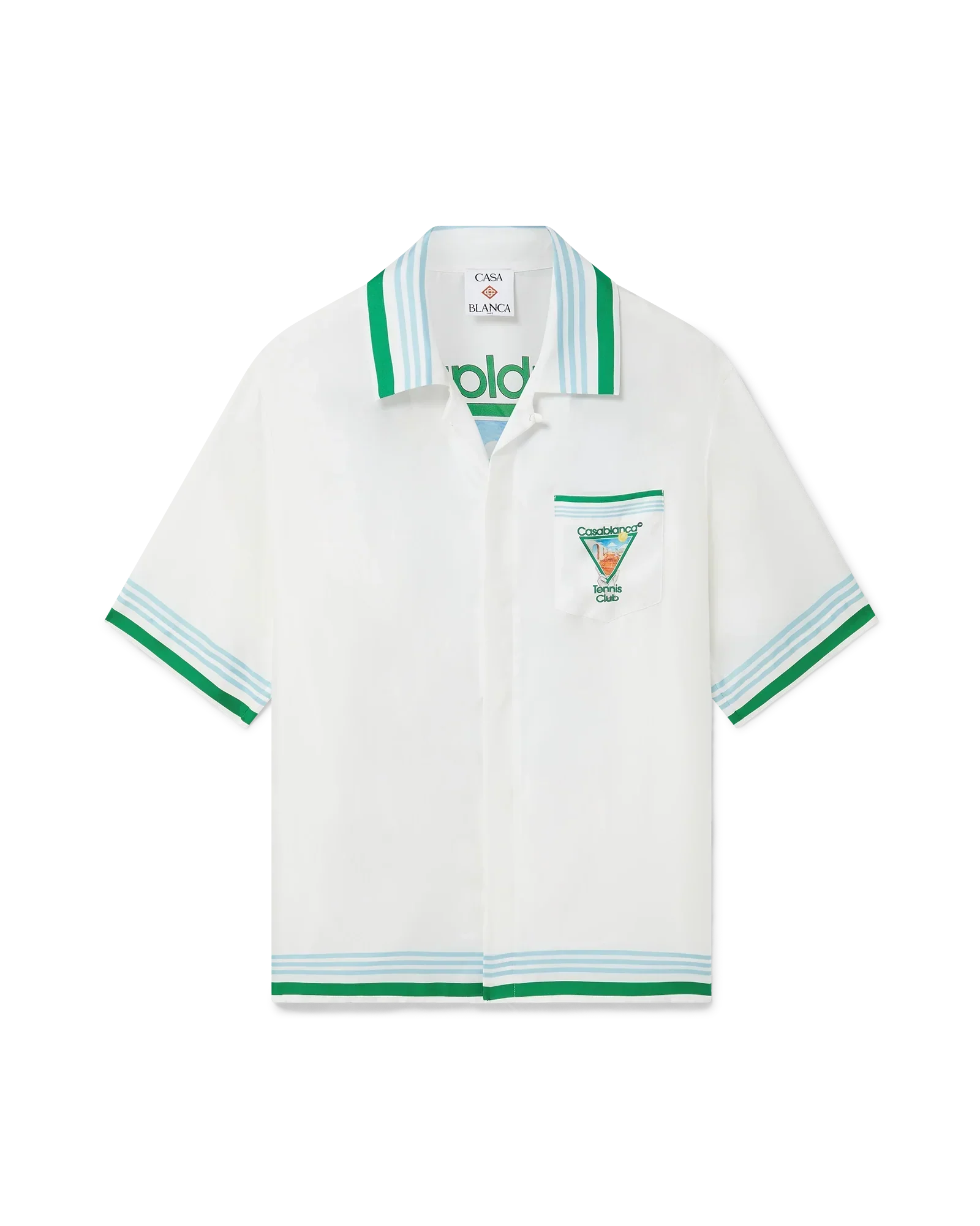 Metaphysical Tennis Icon Short-Sleeve Silk Shirt | Casablanca Paris | Image 1