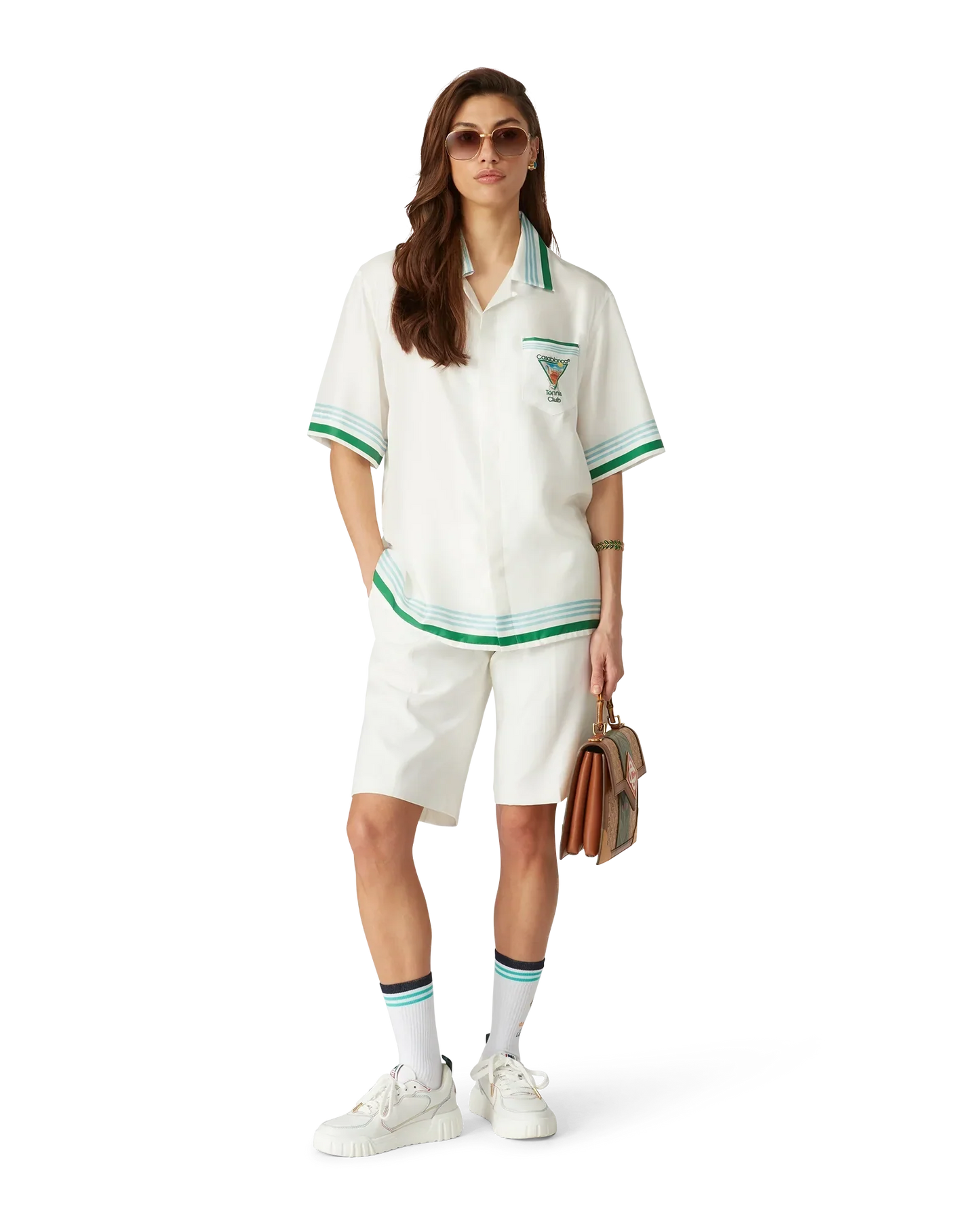 Metaphysical Tennis Icon Short Sleeve Silk Shirt | Casablanca Paris | Image 6