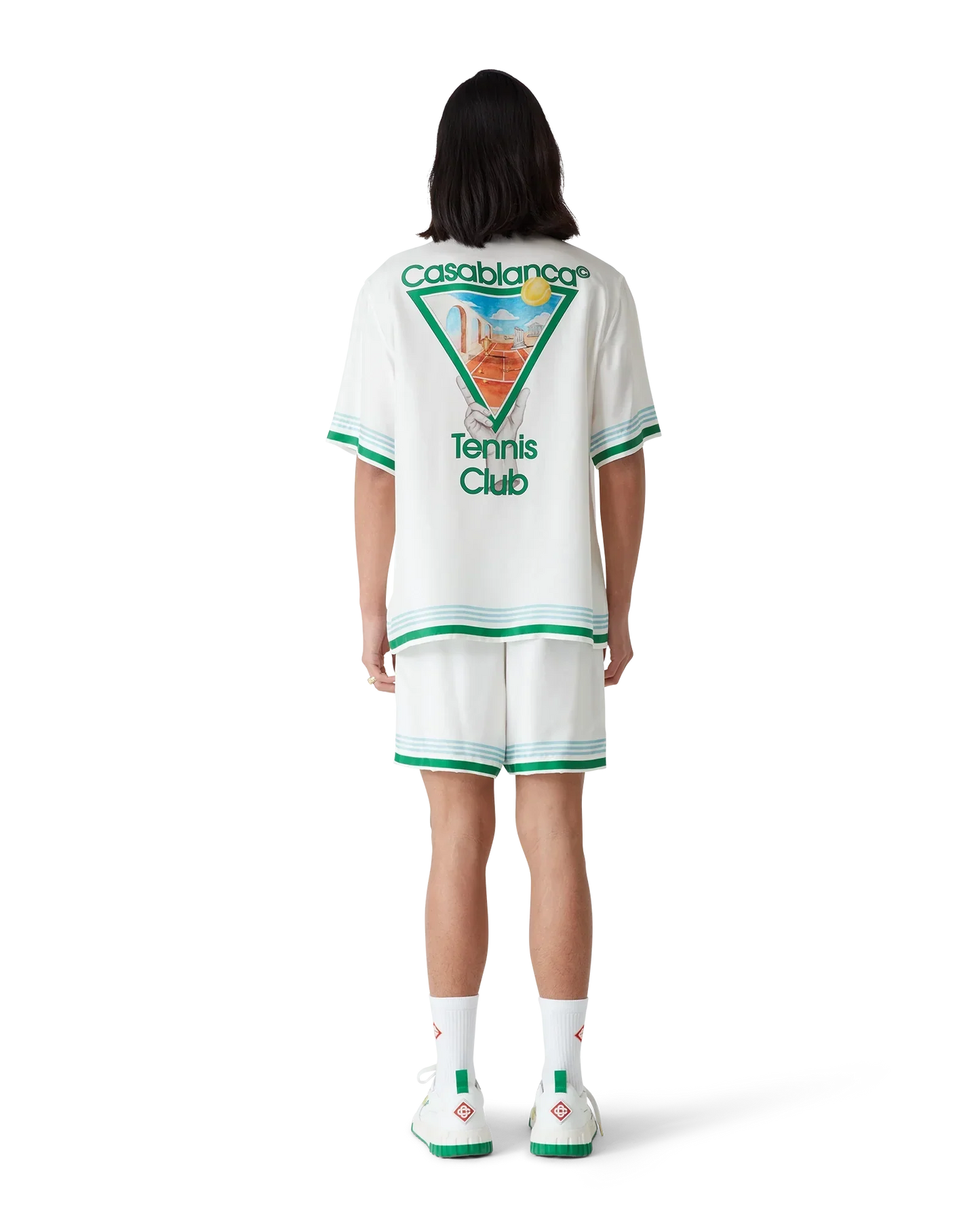 Metaphysical Tennis Icon Short Sleeve Silk Shirt | Casablanca Paris | Image 3