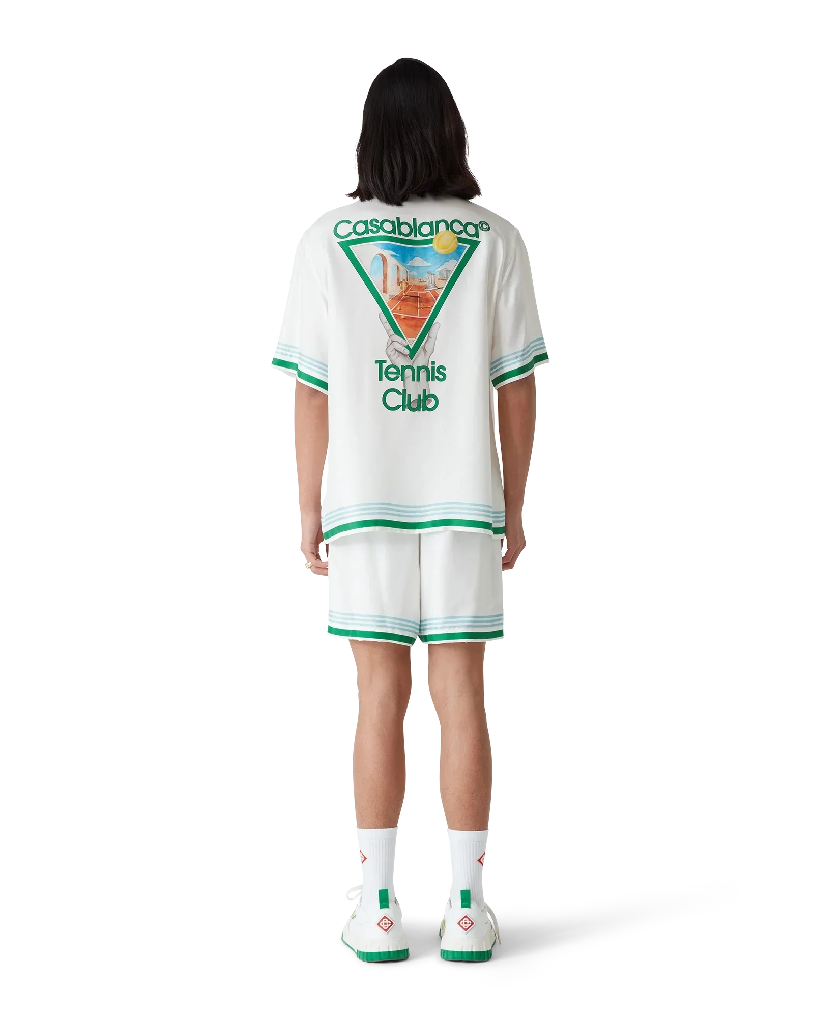 Metaphysical Tennis Icon Short Sleeve Silk Shirt | Casablanca Paris | Image 3