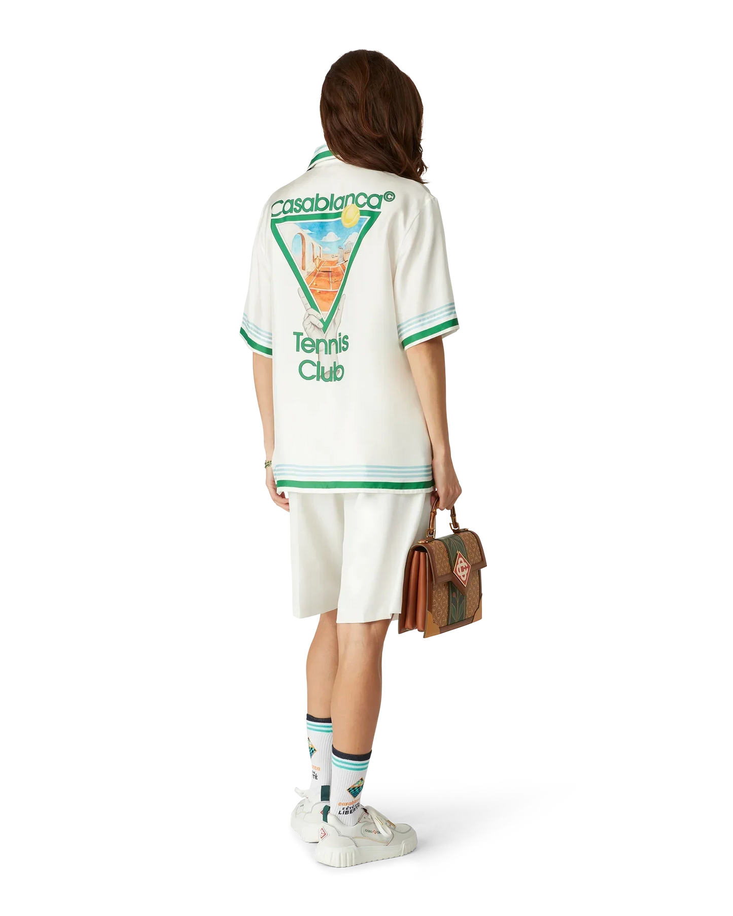Metaphysical Tennis Icon Short Sleeve Silk Shirt | Casablanca Paris | Image 7
