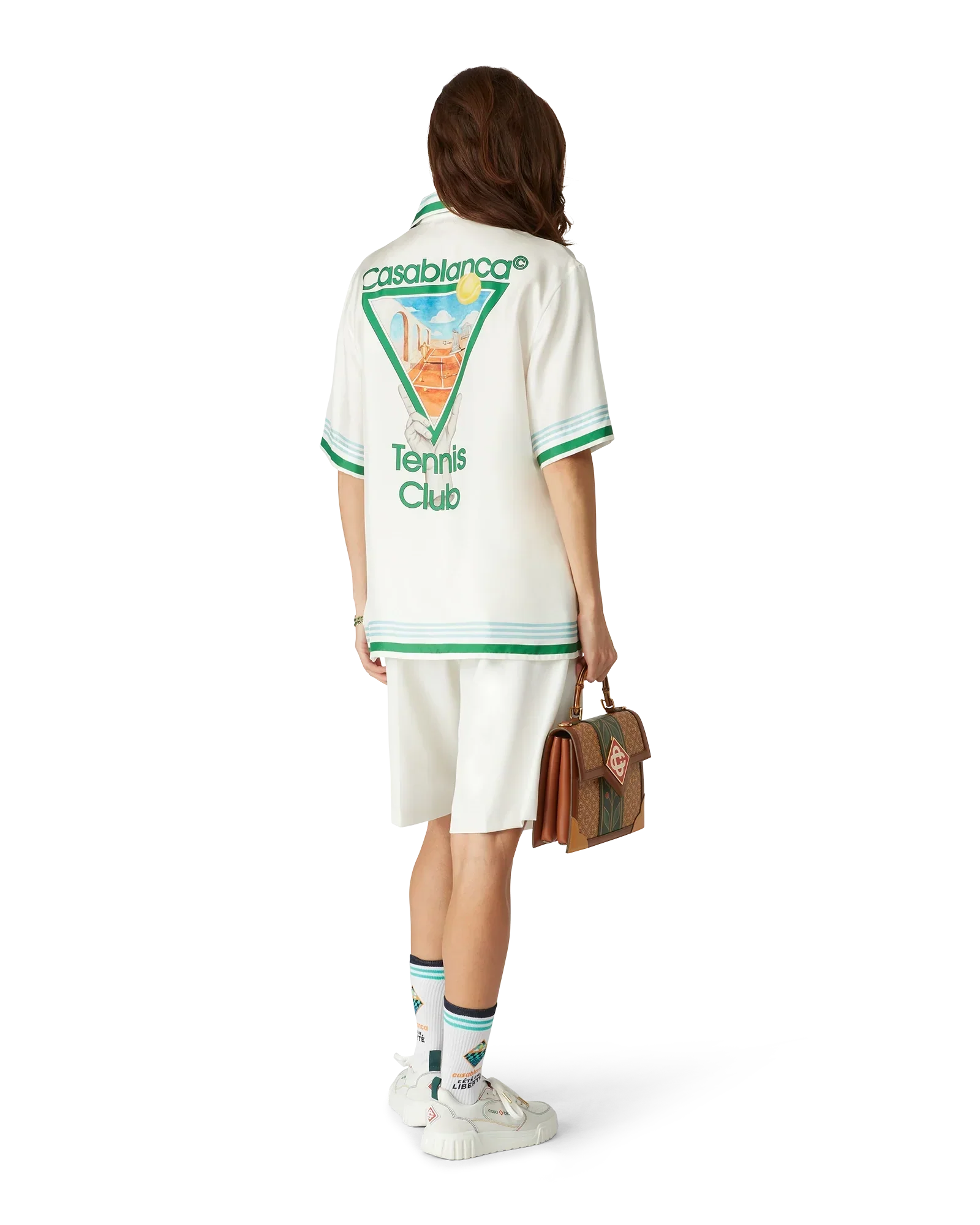 Metaphysical Tennis Icon Short Sleeve Silk Shirt | Casablanca Paris | Image 7