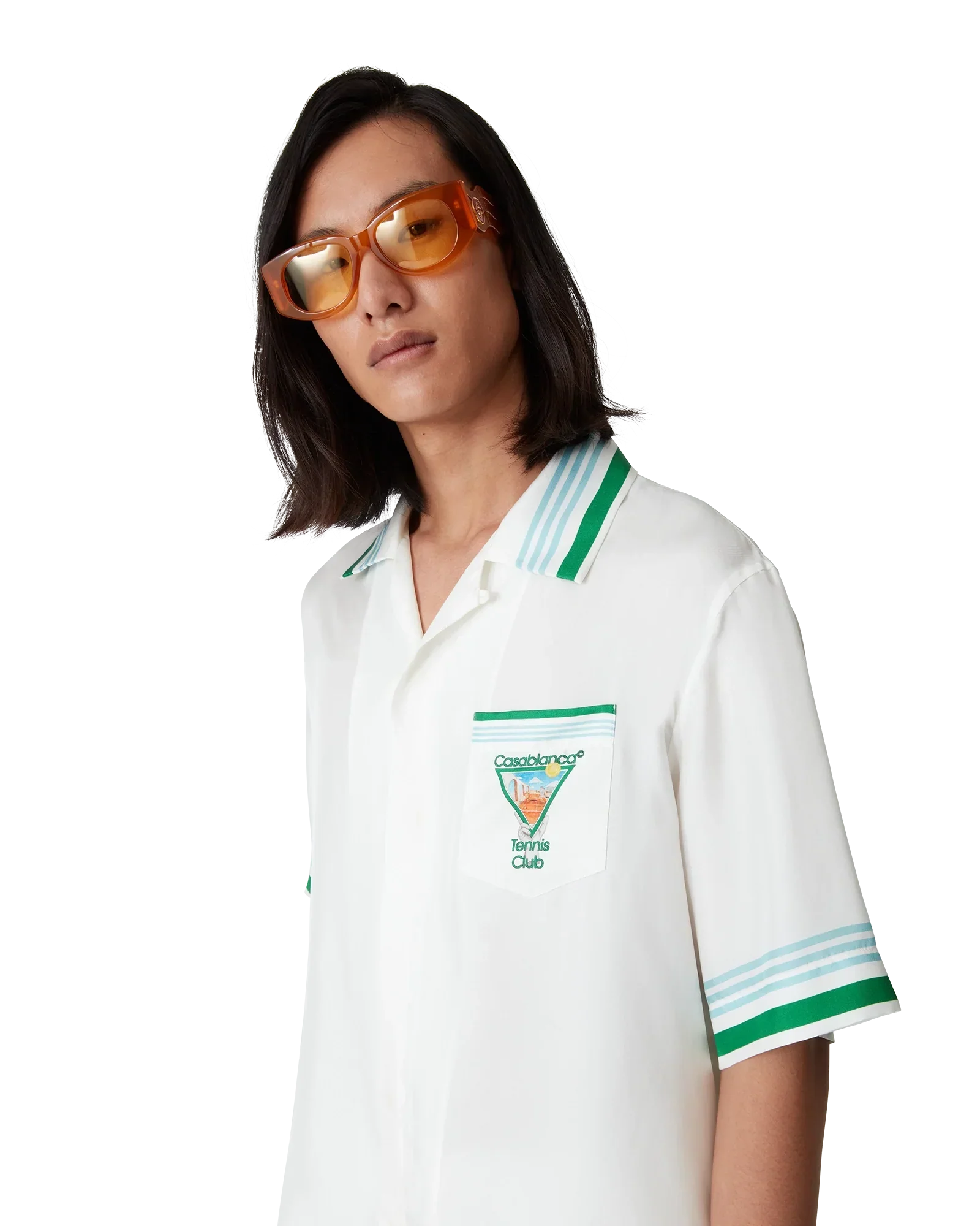 Metaphysical Tennis Icon Short Sleeve Silk Shirt | Casablanca Paris | Image 5