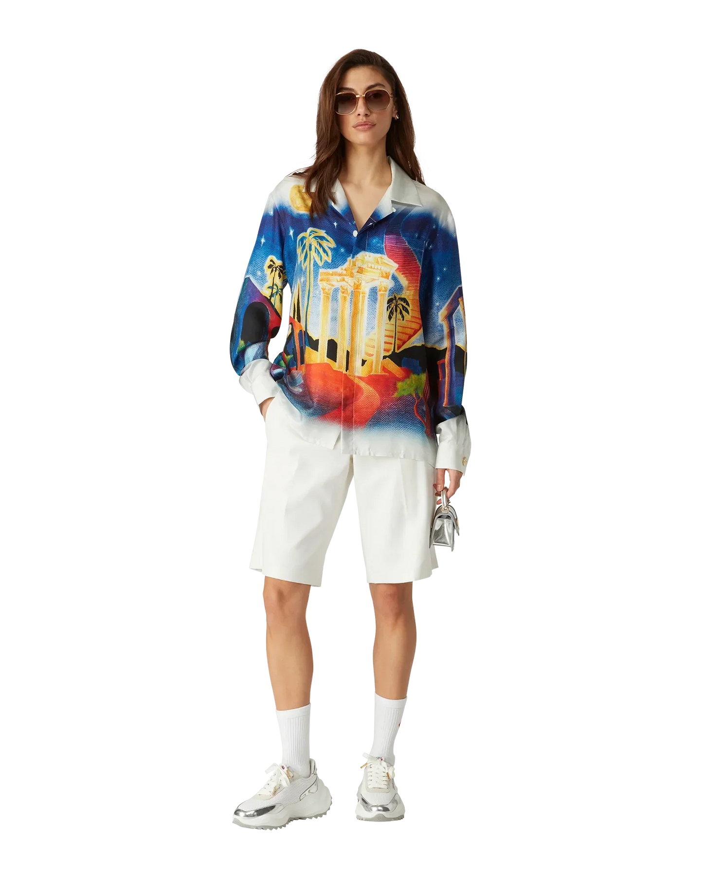 Midnight Acropolis Silk Long Sleeve Shirt | Casablanca Paris | Image 2