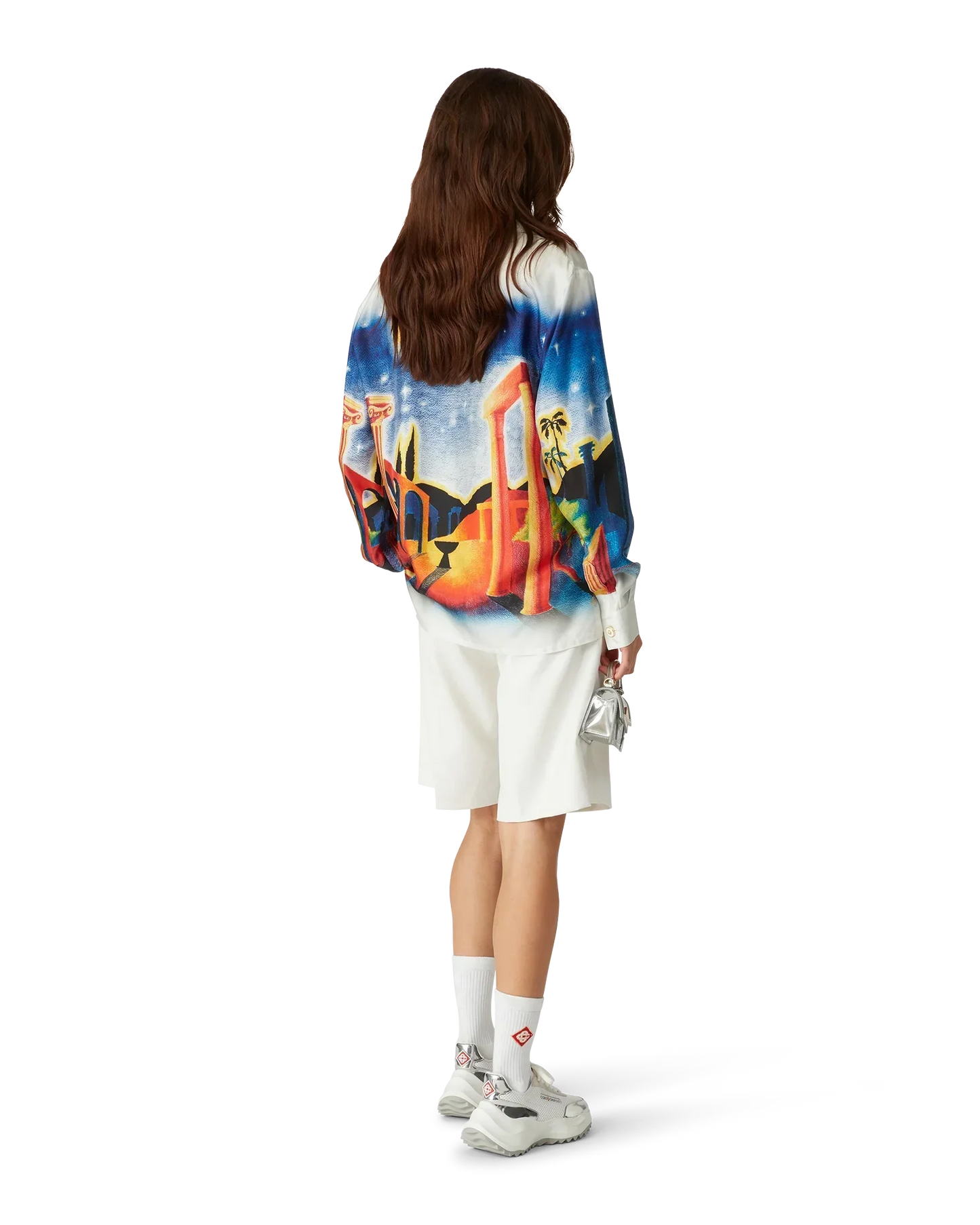 Midnight Acropolis Long Sleeve Silk Shirt | Casablanca Paris | Image 7