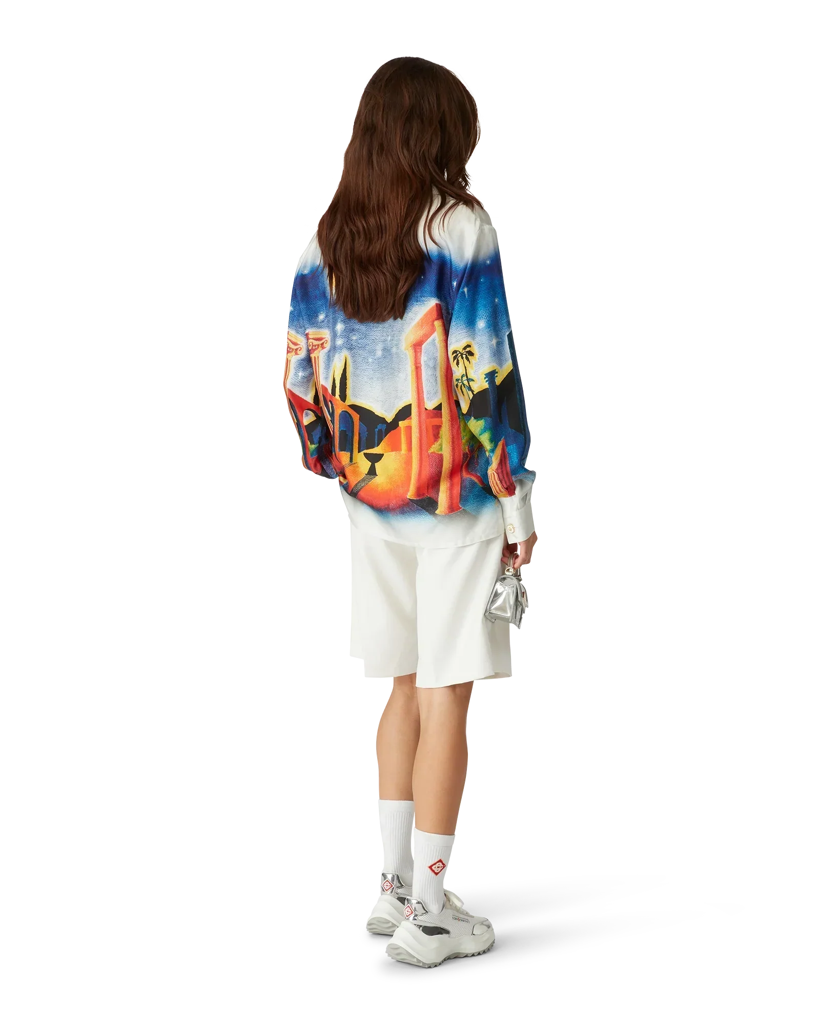 Midnight Acropolis Long Sleeve Silk Shirt | Casablanca Paris | Image 7