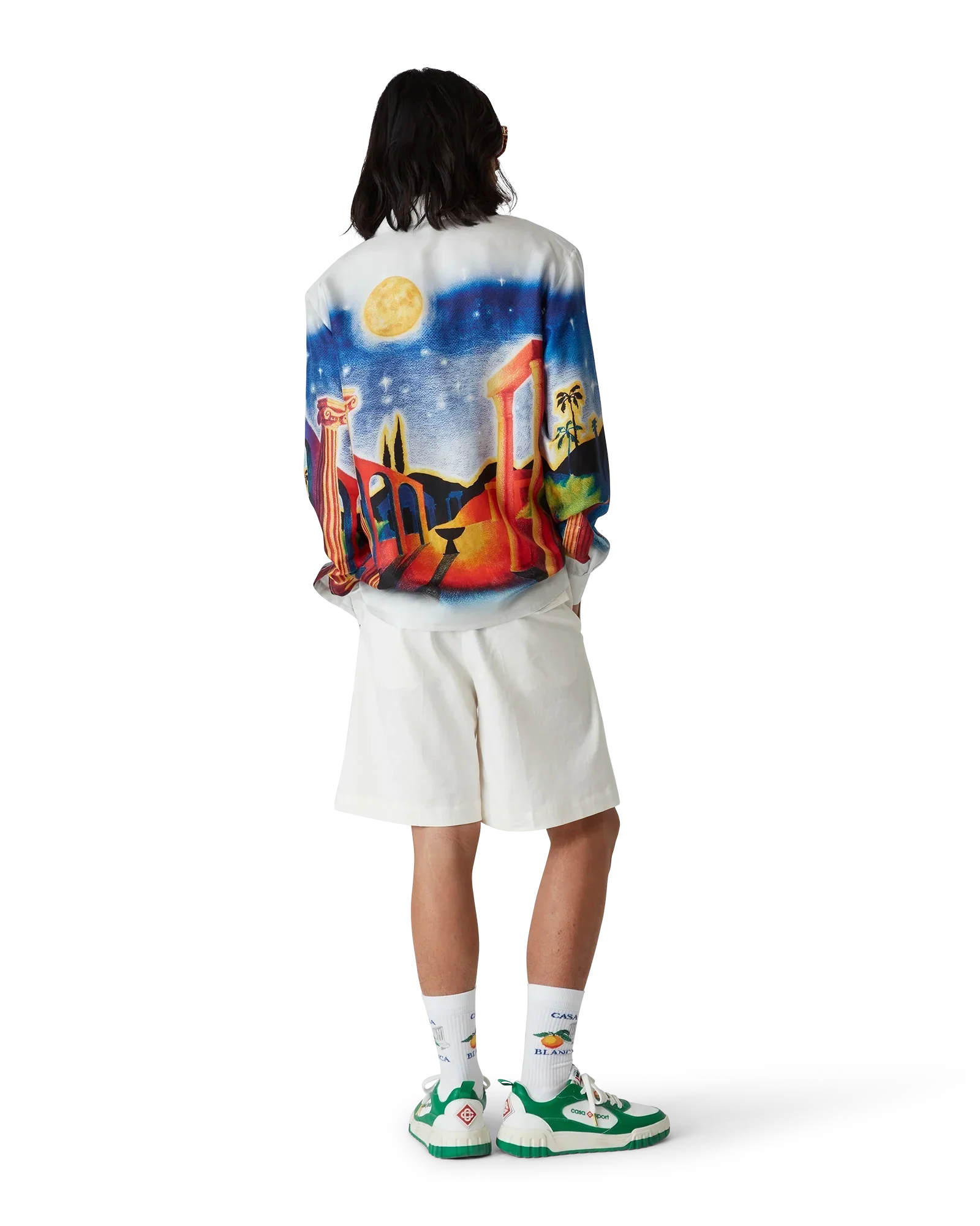 Midnight Acropolis Long Sleeve Silk Shirt | Casablanca Paris | Image 3