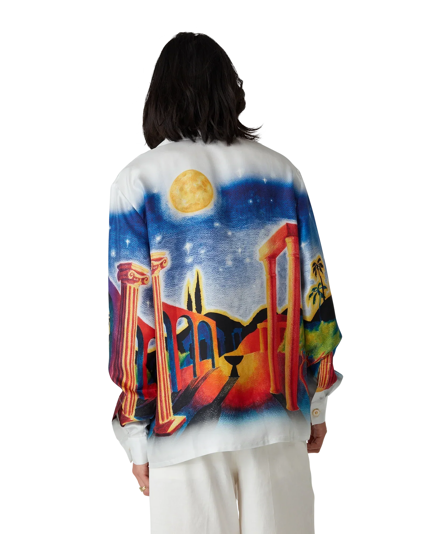 Midnight Acropolis Silk Long Sleeve Shirt | Casablanca Paris | Image 8