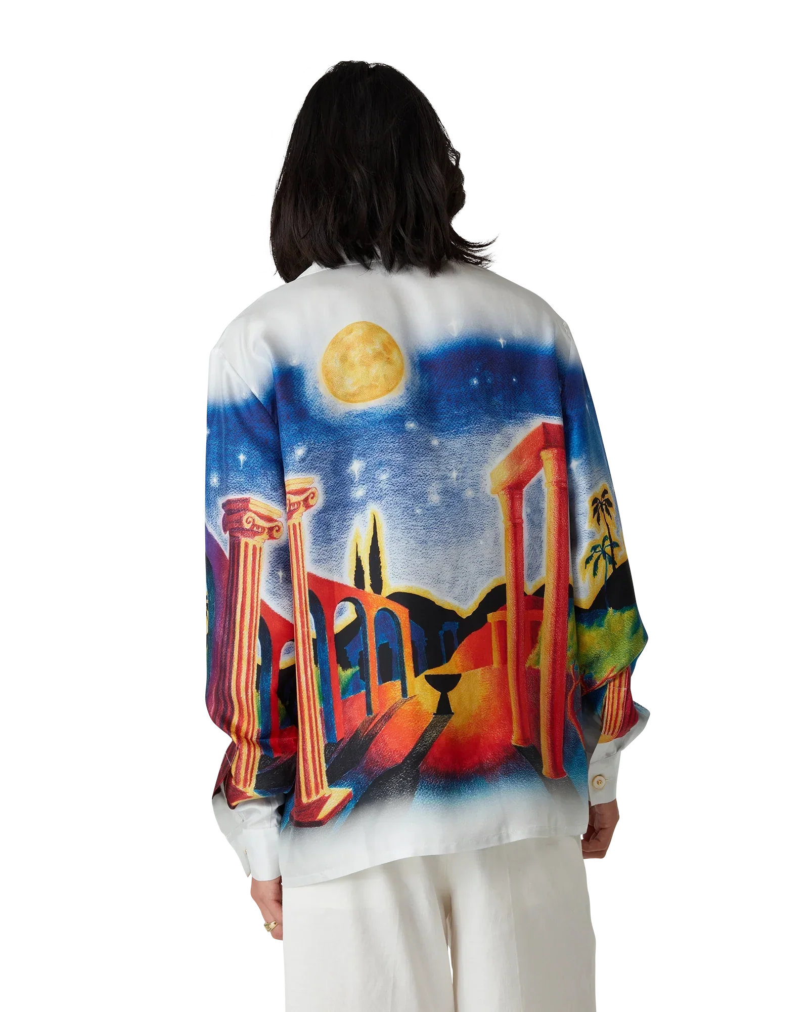 Midnight Acropolis Silk Long Sleeve Shirt | Casablanca Paris | Image 8