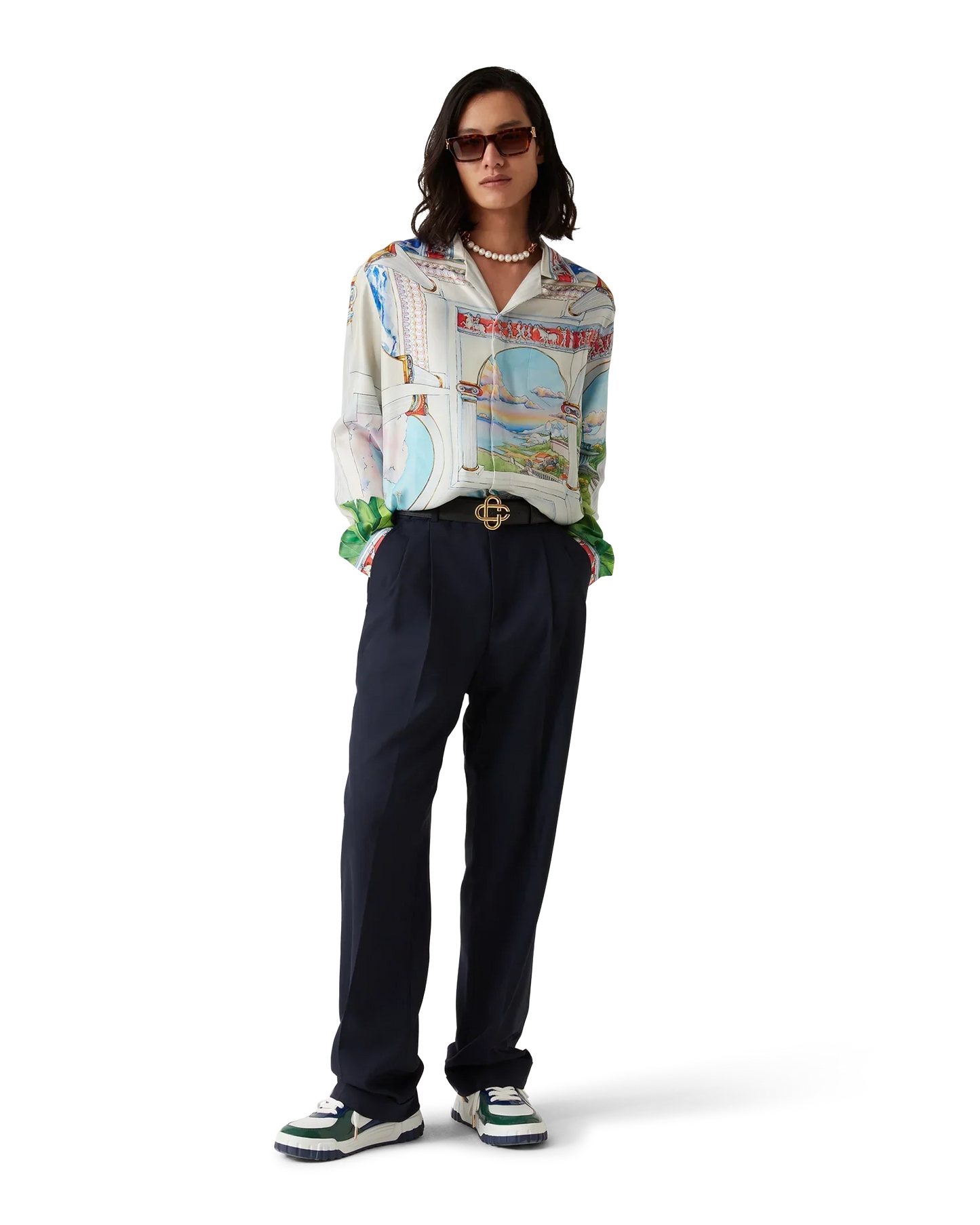 Le Passage Long Sleeve Silk Shirt | Casablanca Paris | Image 2