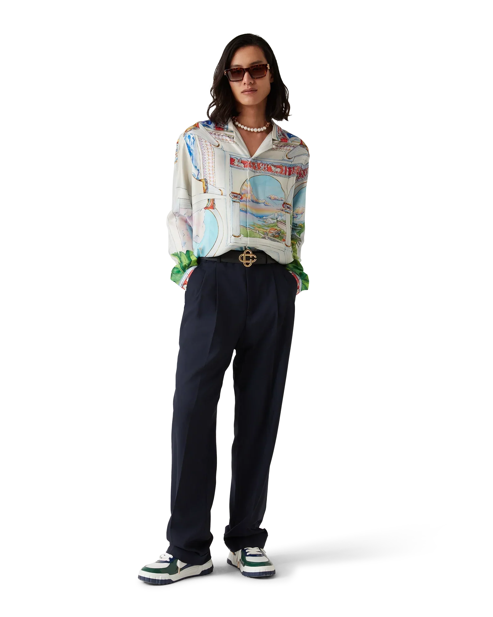 Le Passage Long Sleeve Silk Shirt | Casablanca Paris | Image 2