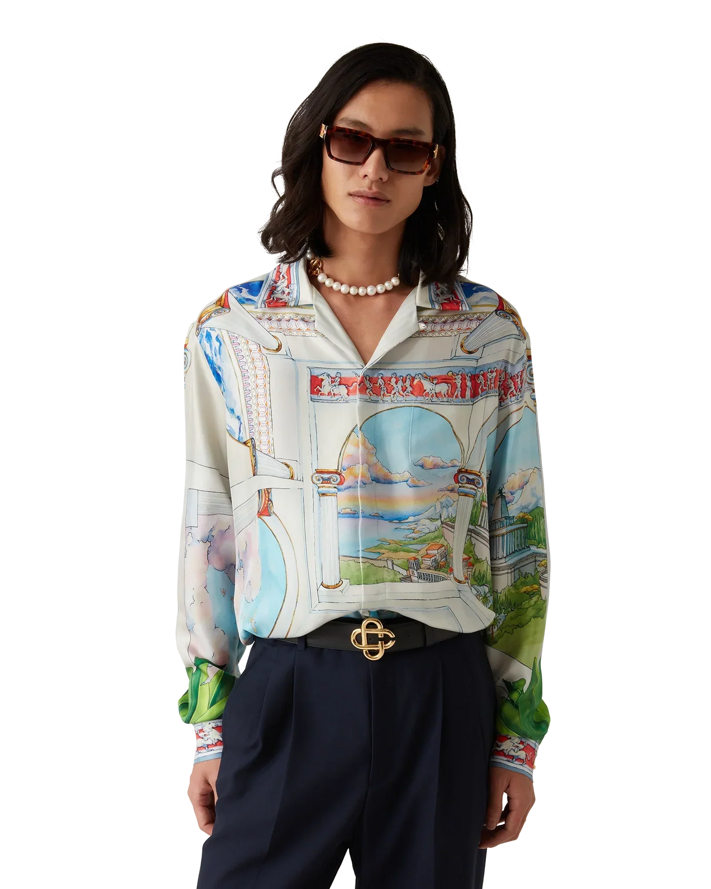 Le Passage Long Sleeve Silk Shirt | Casablanca Paris | Image 4