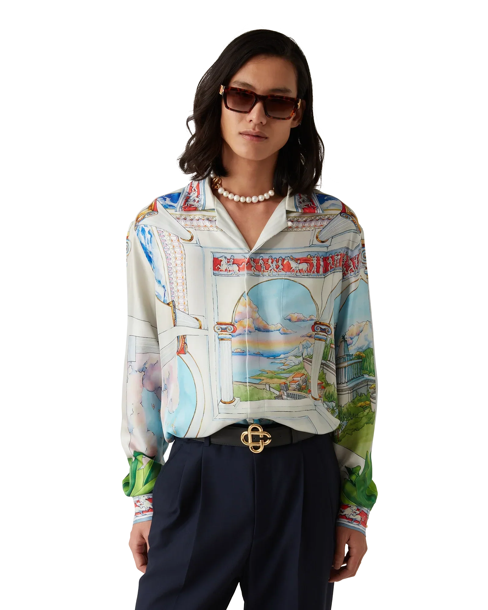 Le Passage Long Sleeve Silk Shirt | Casablanca Paris | Image 4