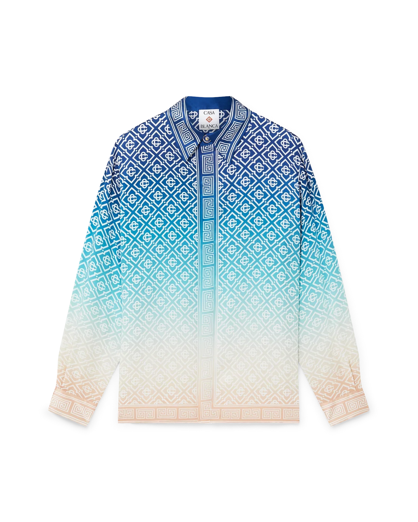 Jacquard Gradient Silk Long Sleeve Shirt | Casablanca Paris | Image 1