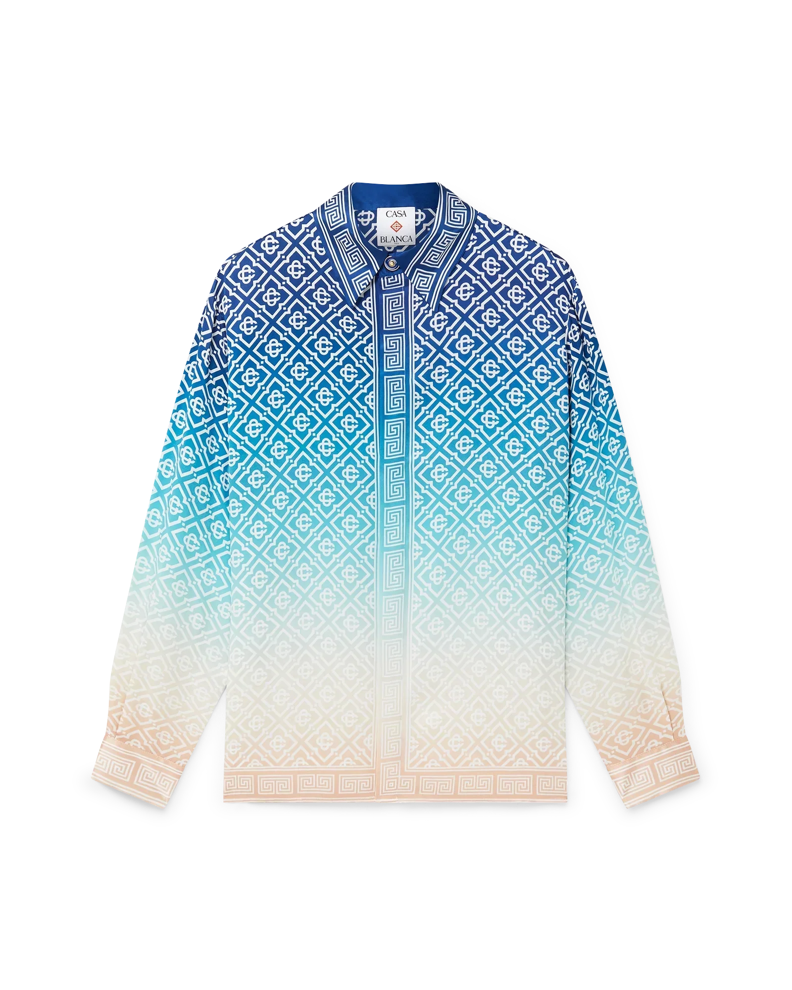 Jacquard Gradient Silk Long Sleeve Shirt | Casablanca Paris | Image 1