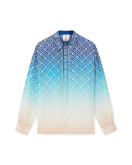 Jacquard Gradient Silk Long Sleeve Shirt | Casablanca Paris | Image 1