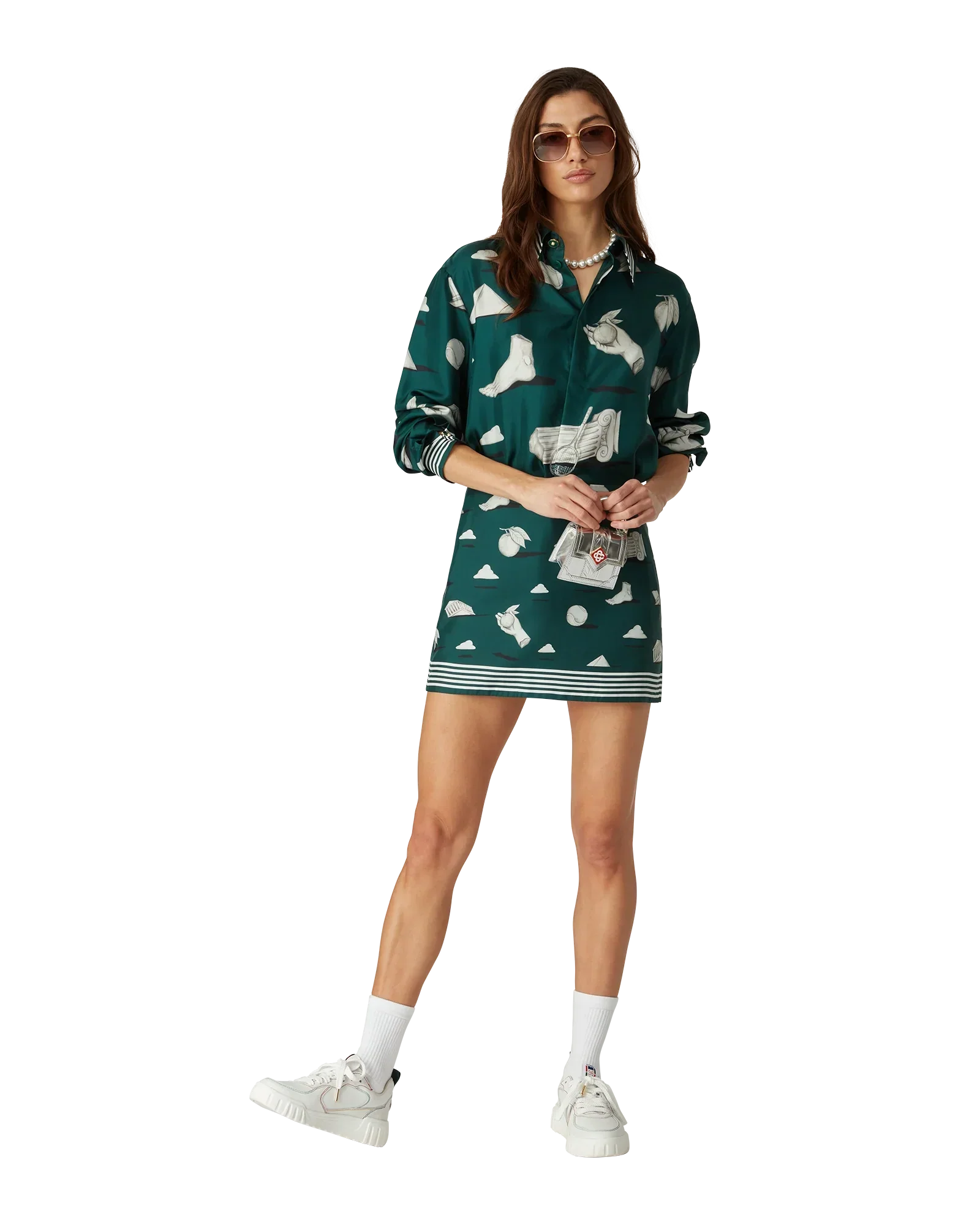 Metaphysical Long Sleeve Silk Shirt | Casablanca Paris | Image 6