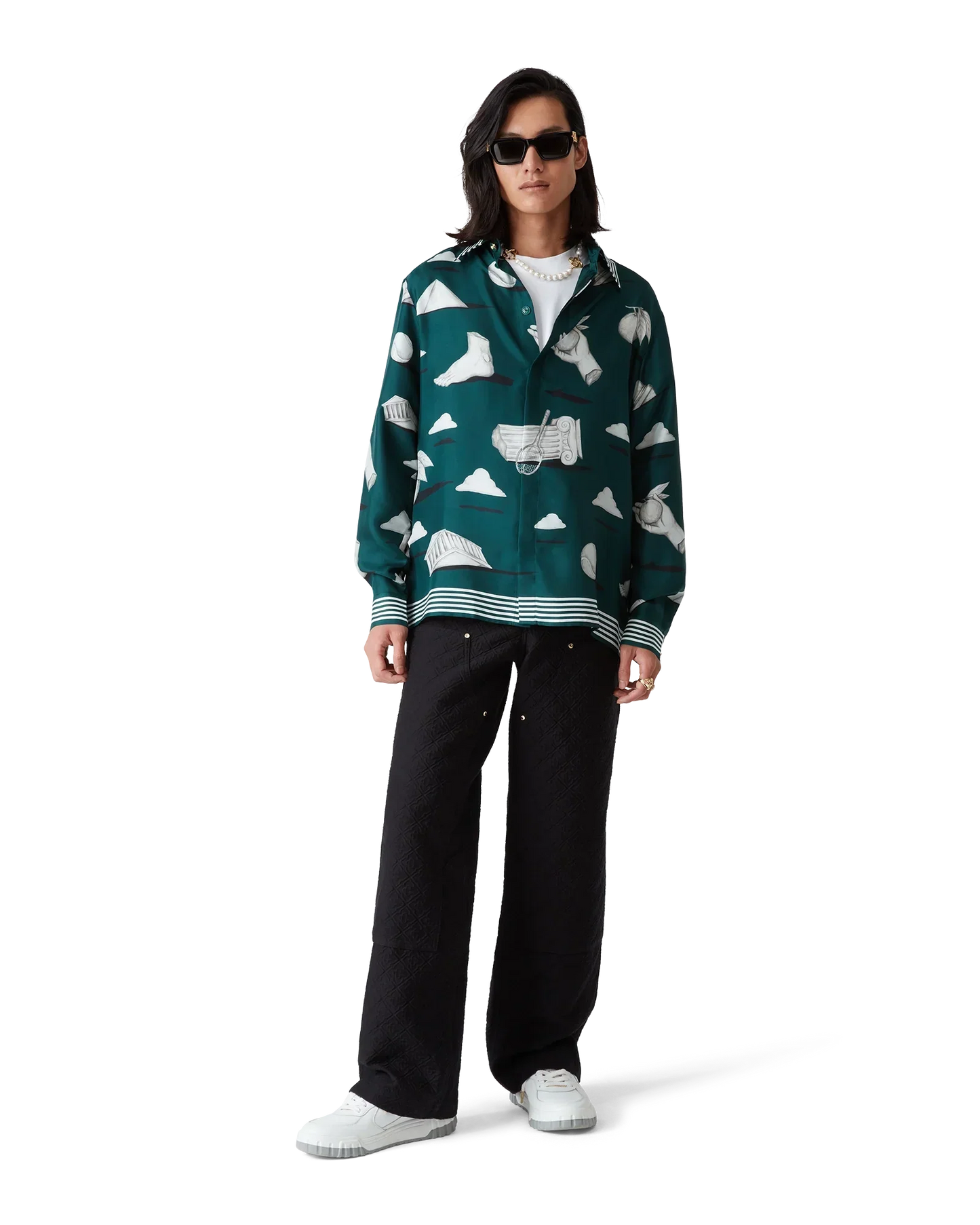 Metaphysical Long Sleeve Silk Shirt | Casablanca Paris | Image 2