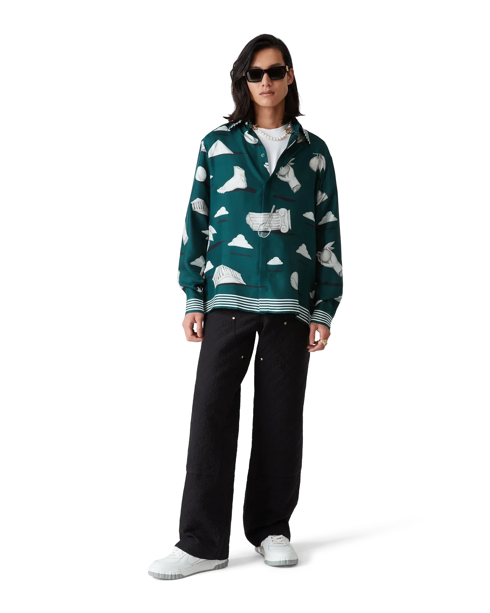 Metaphysical Long Sleeve Silk Shirt | Casablanca Paris | Image 2