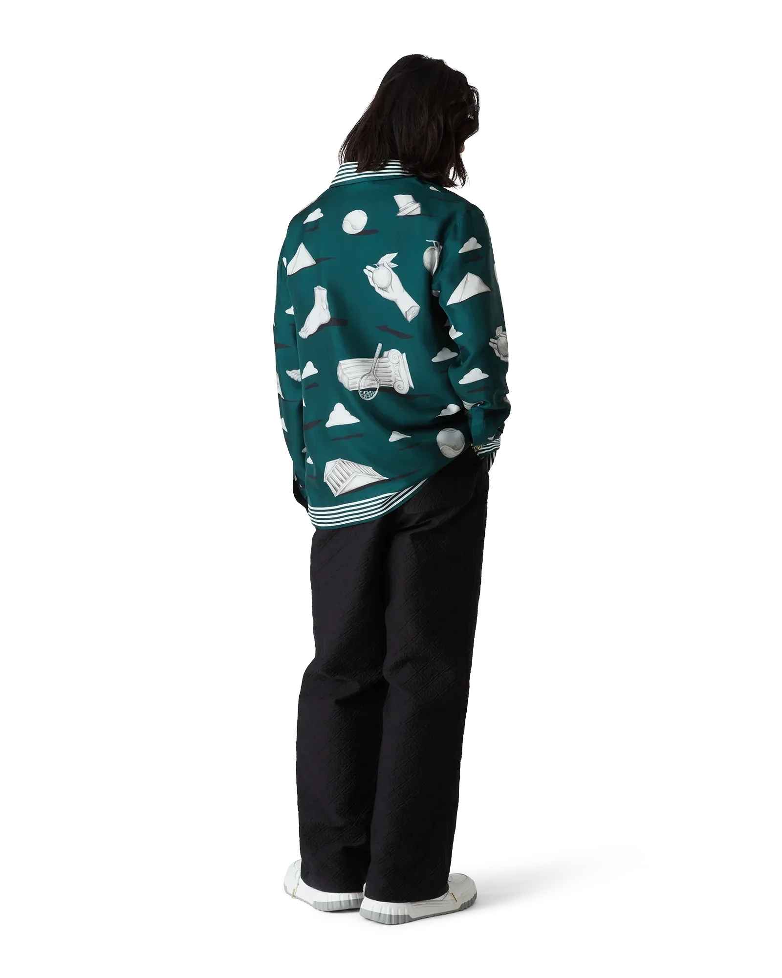 Metaphysical Long Sleeve Silk Shirt | Casablanca Paris | Image 3
