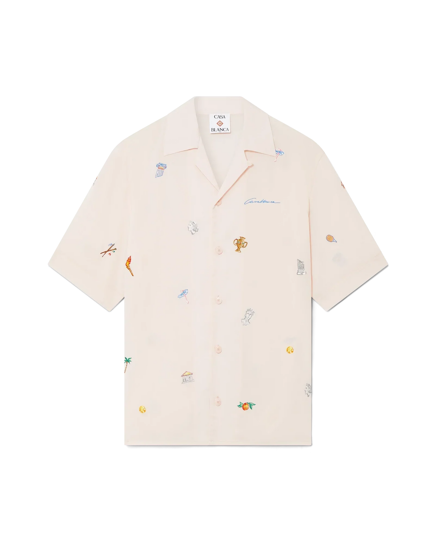 Embroidered Short Sleeve Motif Shirt | Casablanca Paris | Image 1
