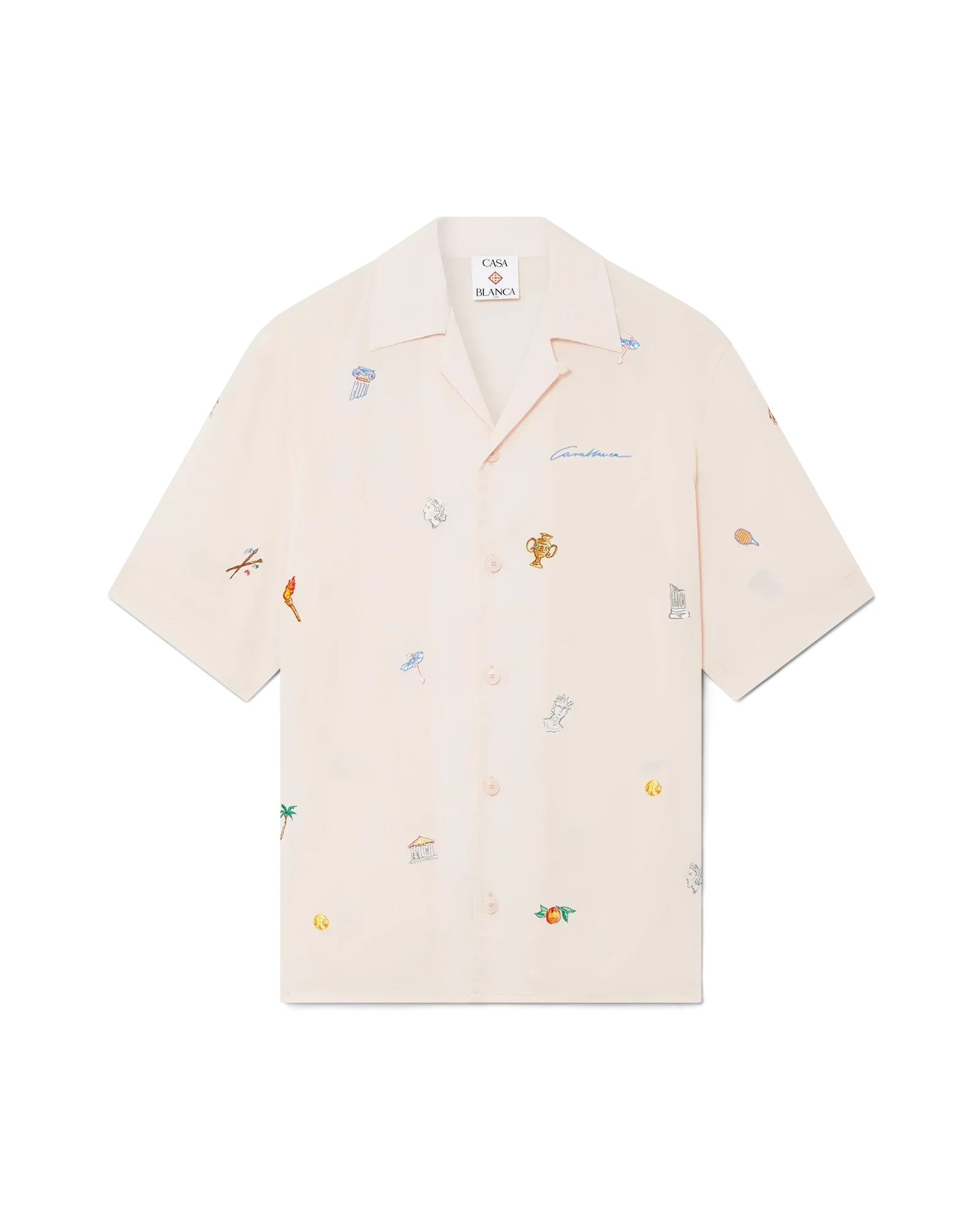 Embroidered Short Sleeve Motif Shirt | Casablanca Paris | Image 1