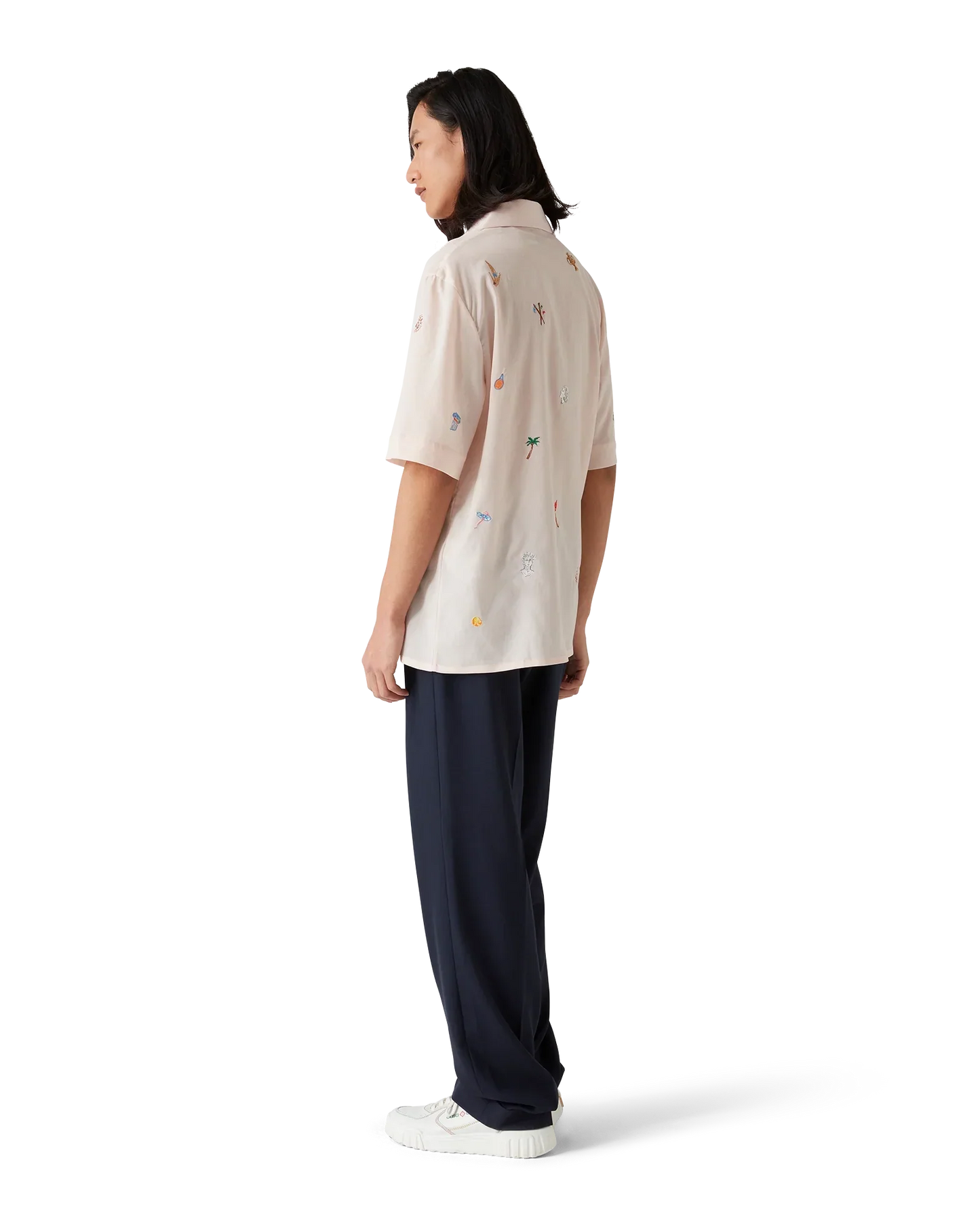 Embroidered Short Sleeve Motif Shirt | Casablanca Paris | Image 3