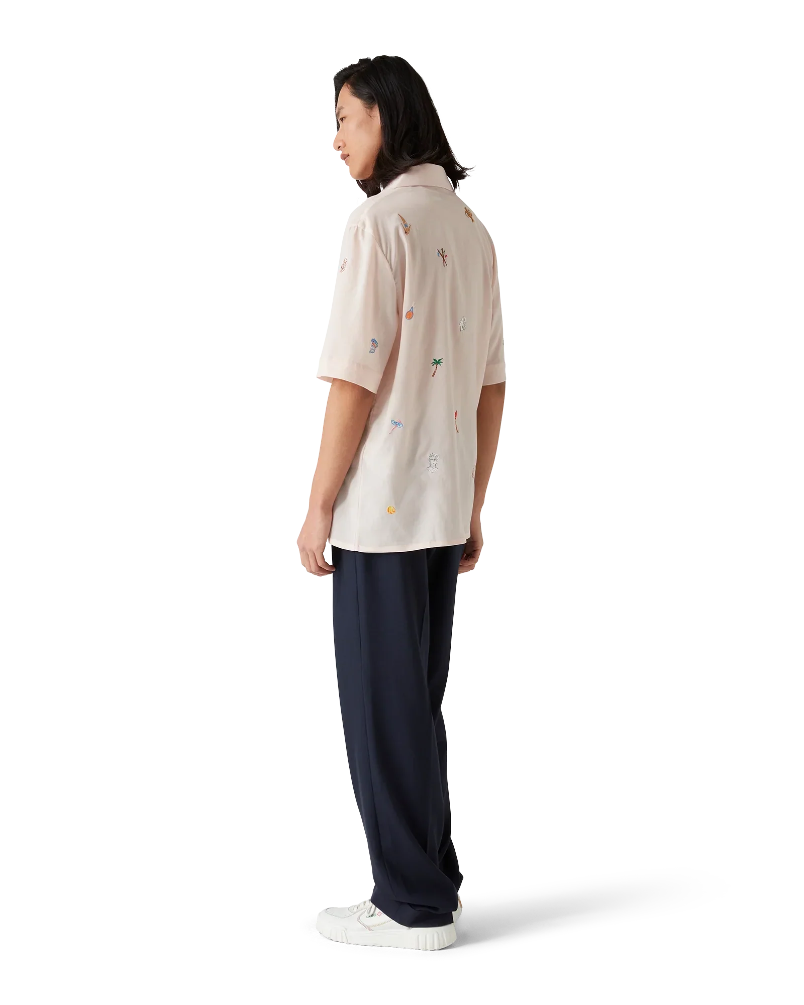 Embroidered Short Sleeve Motif Shirt | Casablanca Paris | Image 3
